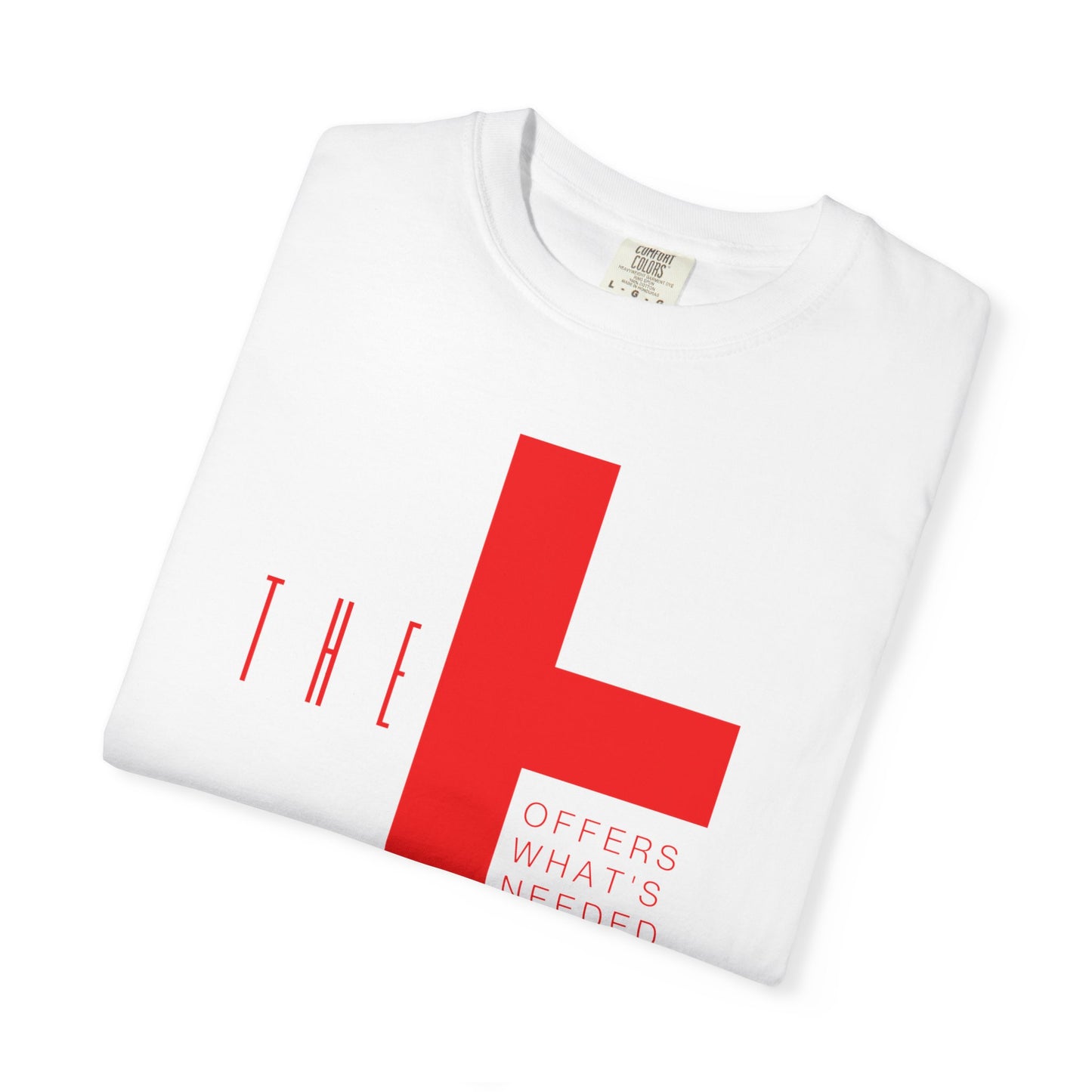 Adult T-Town Christian Red Letters & Cross