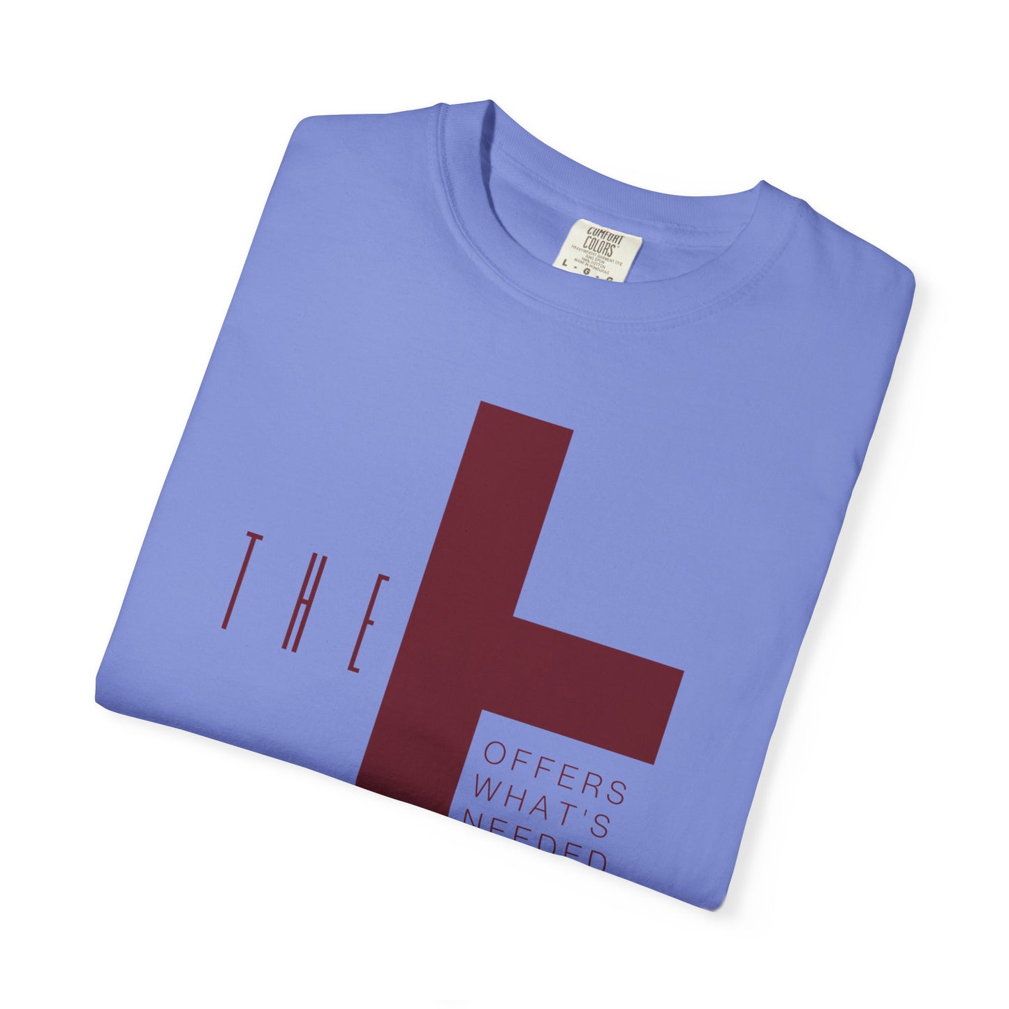 Adult T-Town Christian Marron Letters & Cross