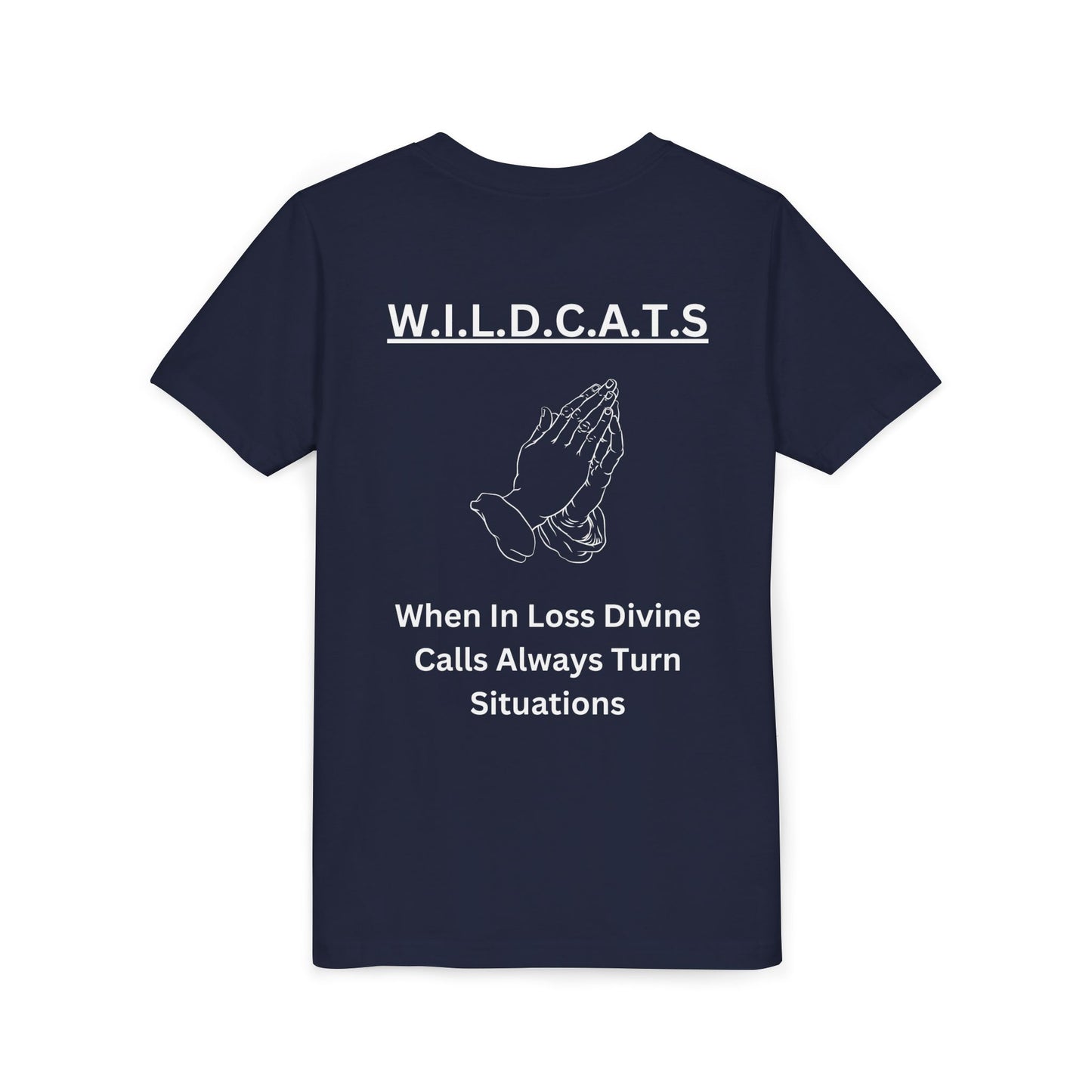 Youth Wildcats Christian White Letters & Picture