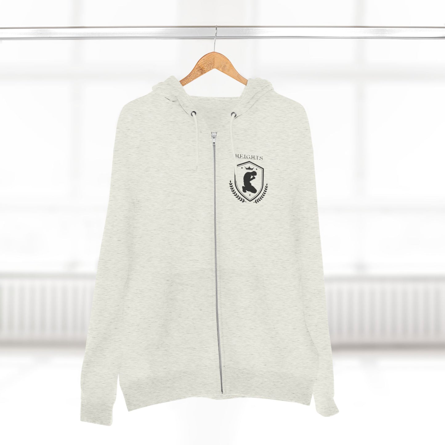 Heights Black Hoodie Zipper
