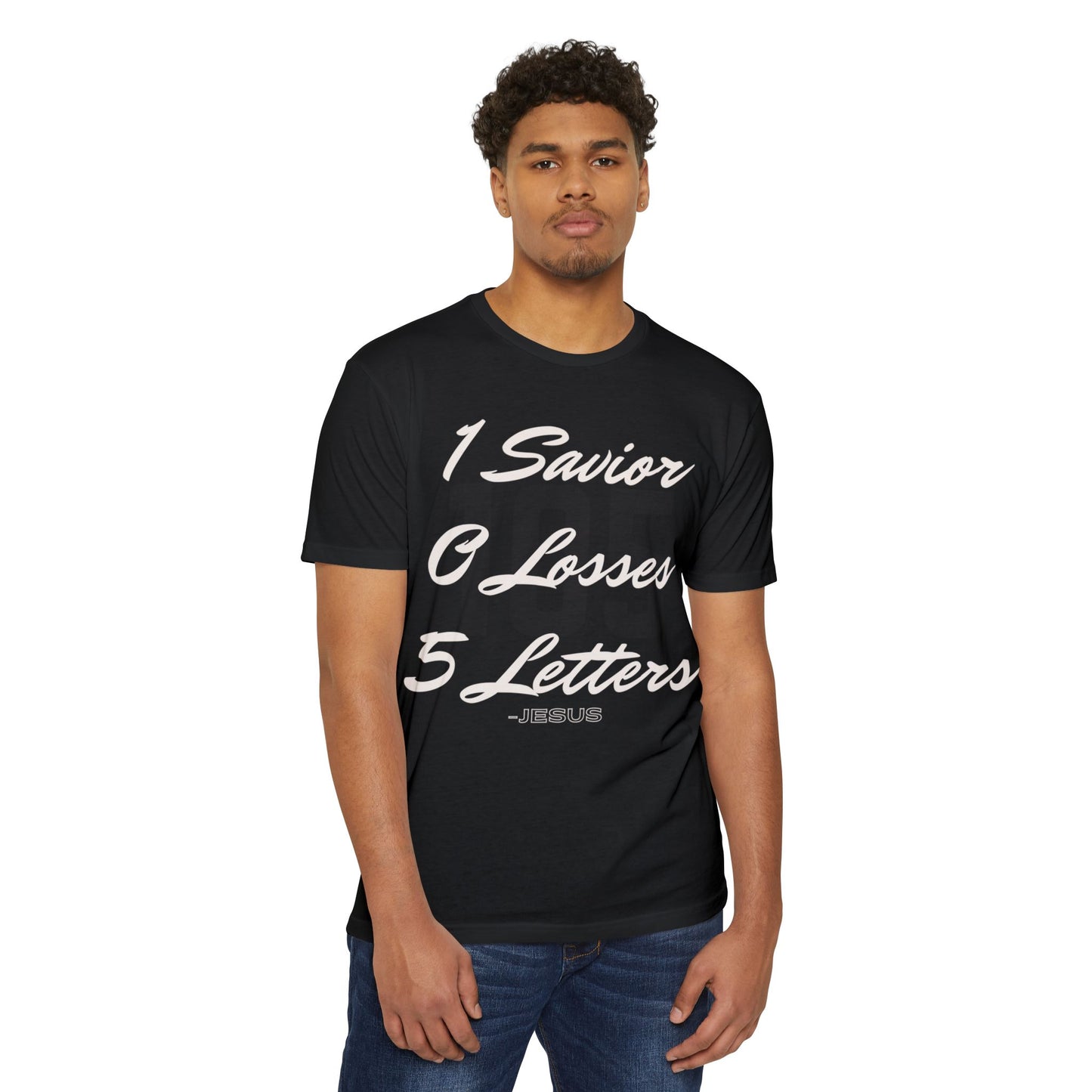Adult 105 Christian White and Black Letters Blended