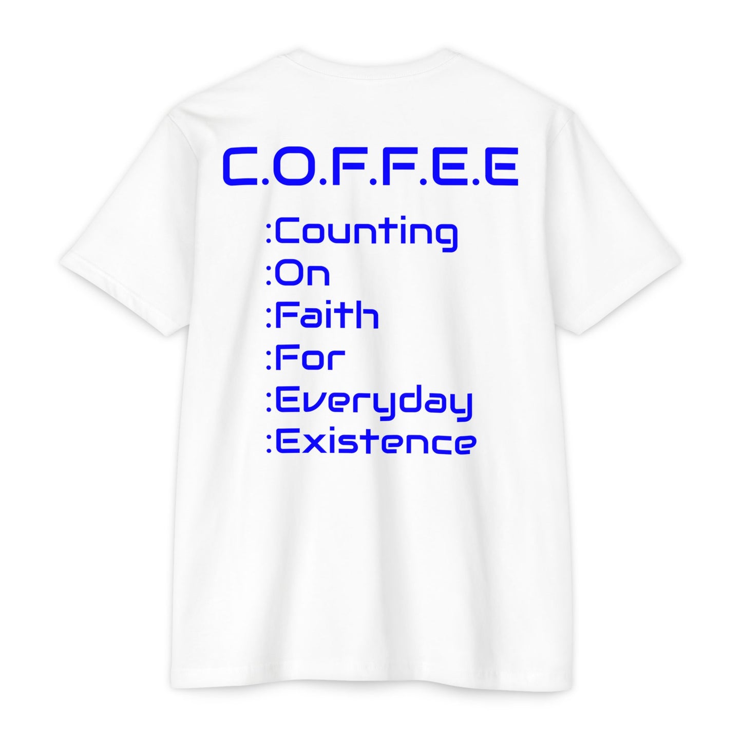 Adult Coffee Christian Blue Words Only Blended