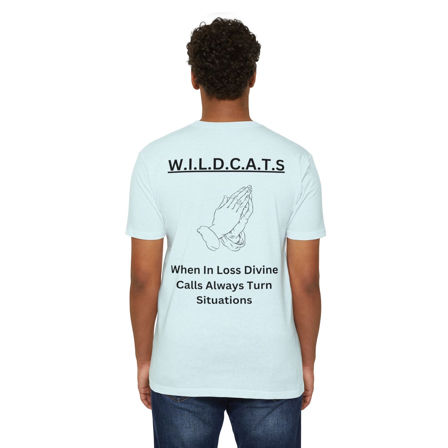 Wildcats Christian Black Letters & Picture
