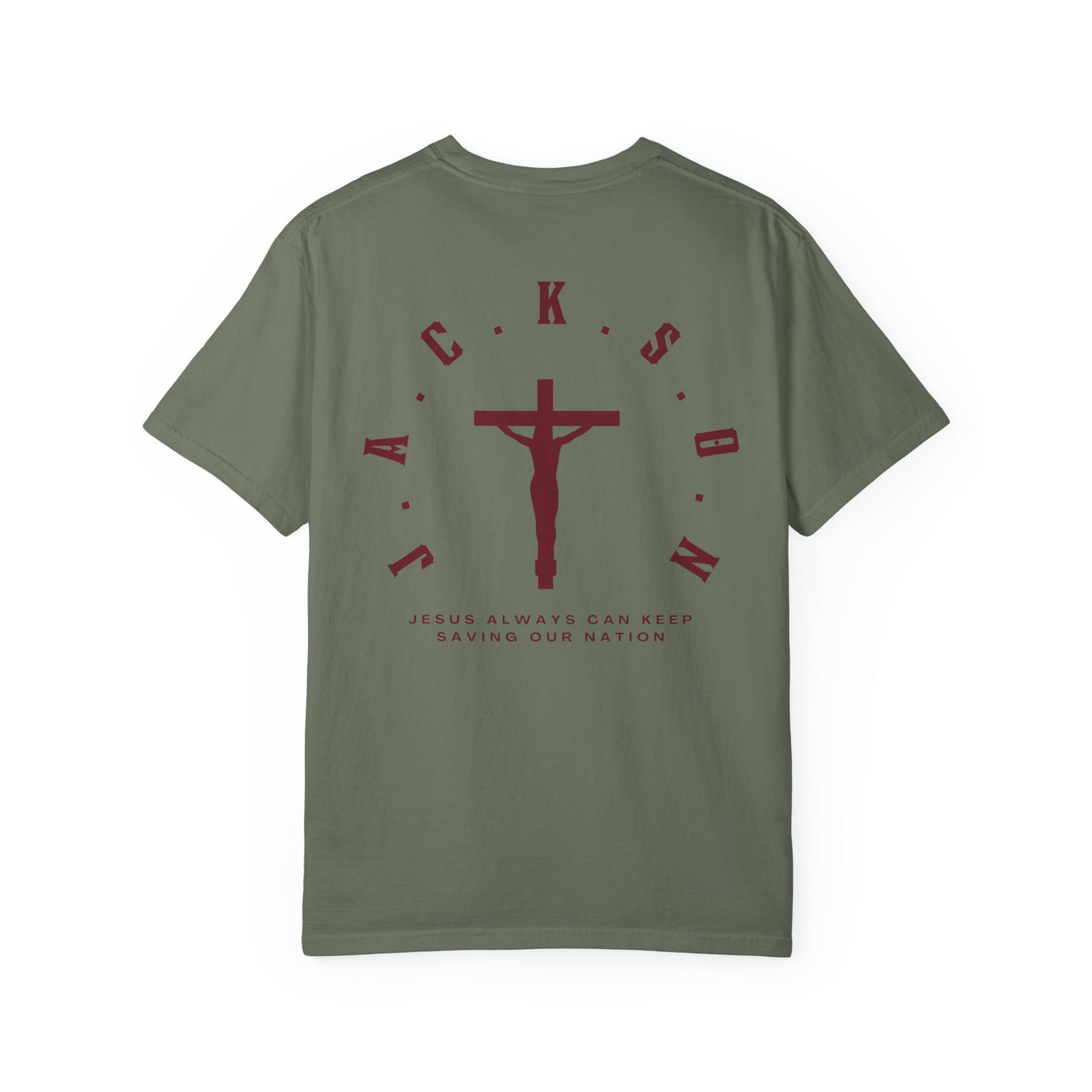 Jackson Believing Christian Marron Letters & Cross