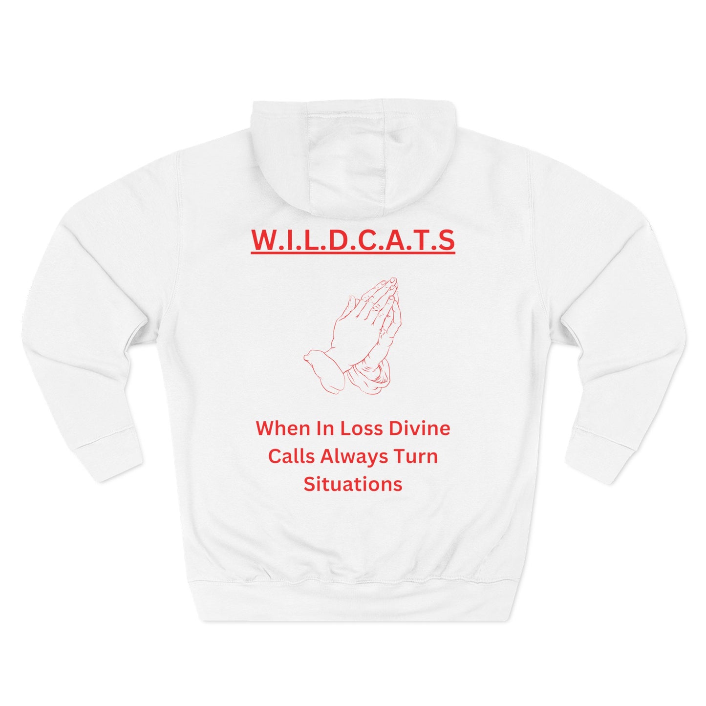 Wildcats Christian Red Letters & Picture Hoodie