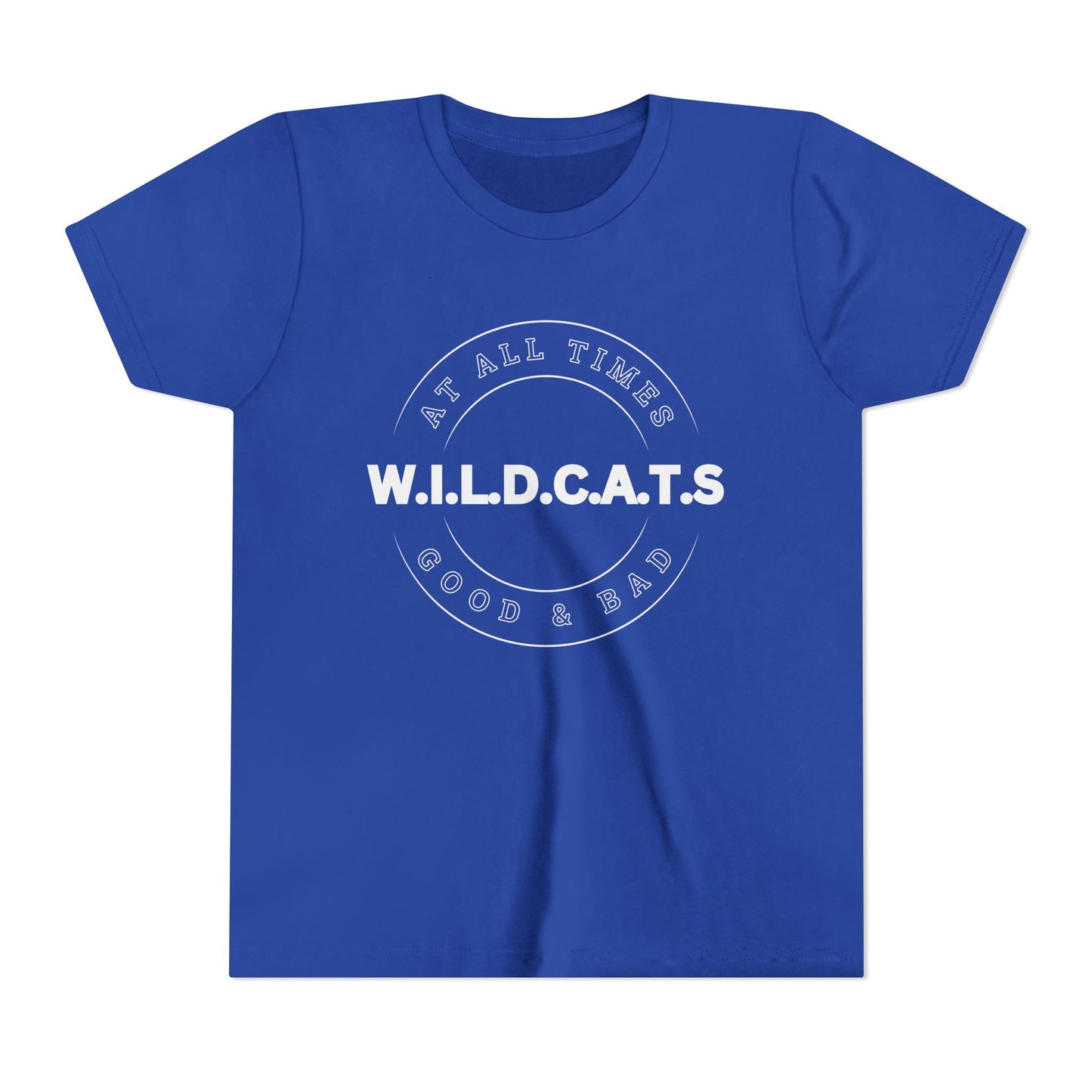 Youth Wildcats Christian White Letters & Picture