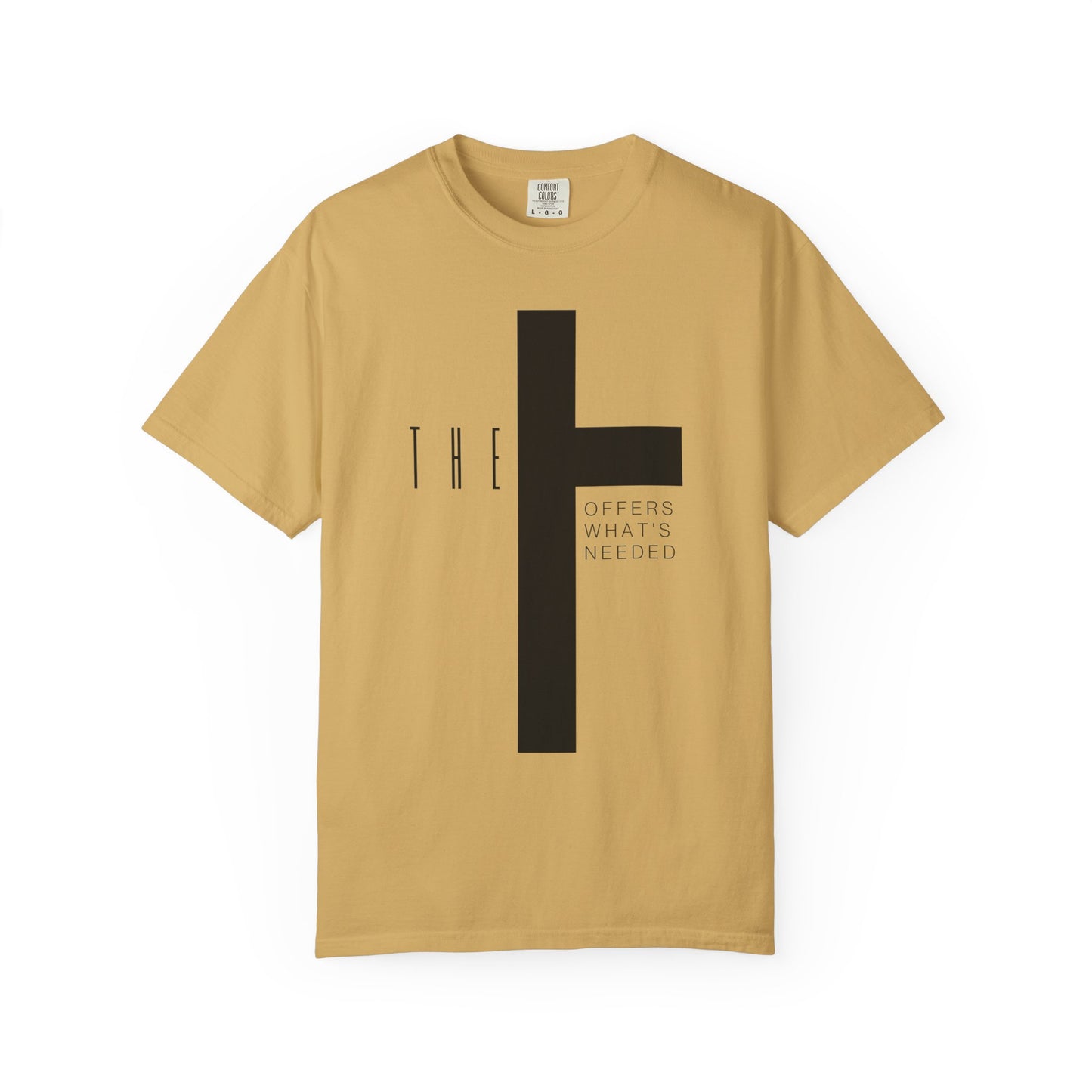 Adult T-Town Christian Black Letters & Cross