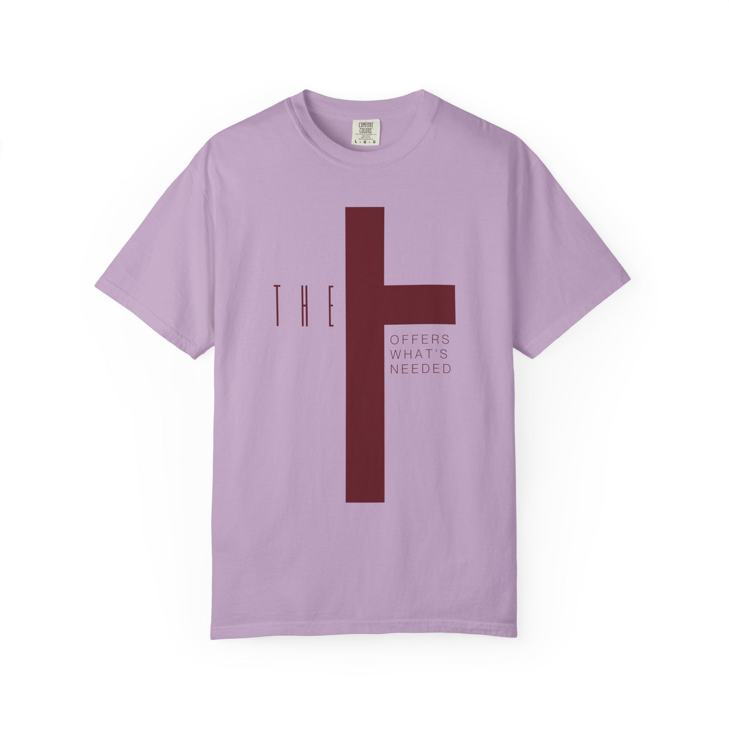 Adult T-Town Christian Marron Letters & Cross
