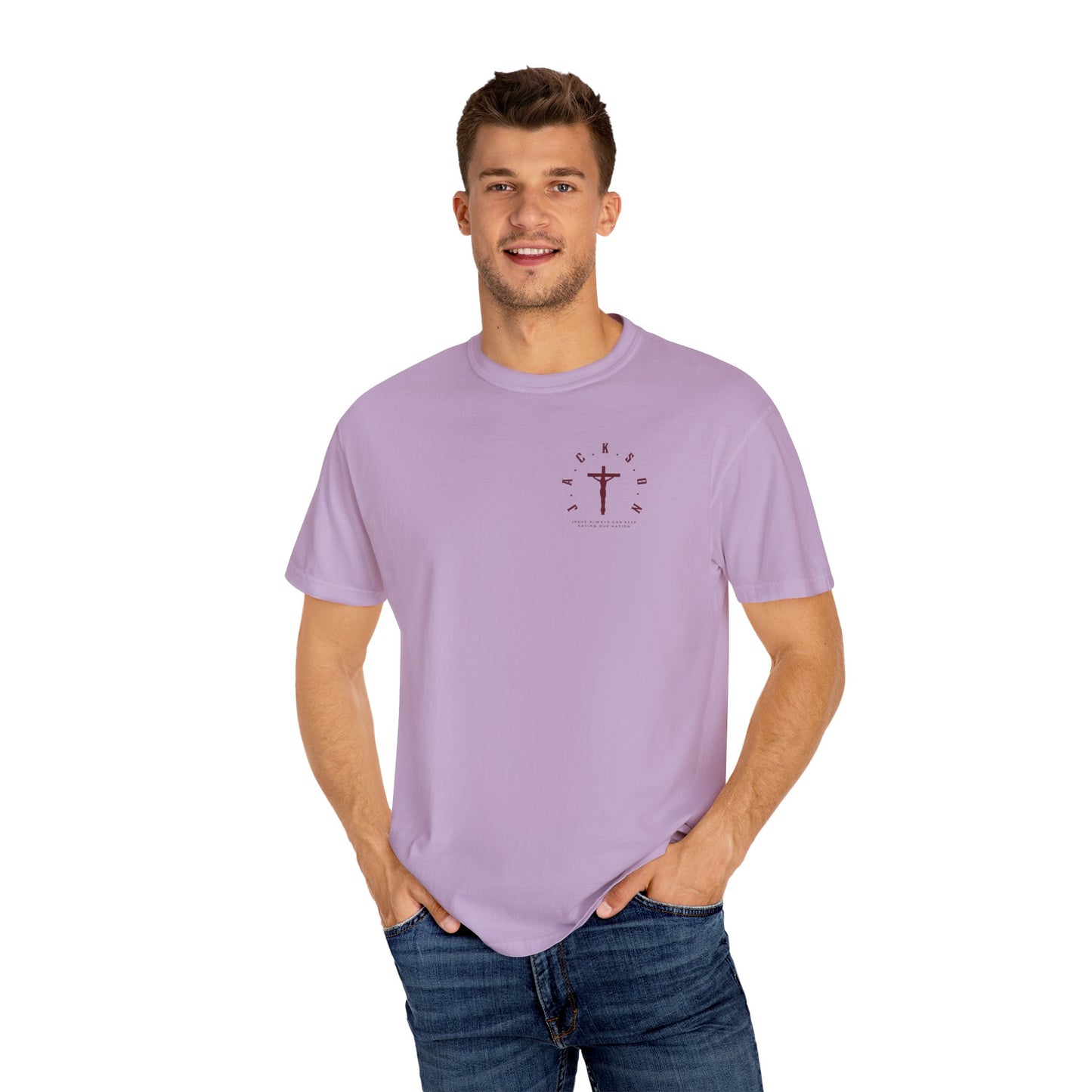 Jackson Believing Christian Marron Letters & Cross