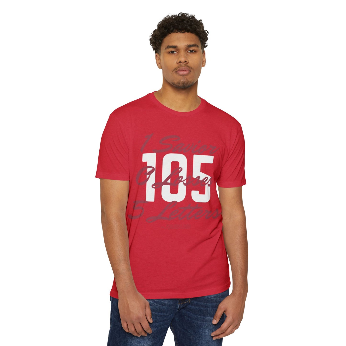 Adult 105 Christian Marron and White Letters Blended