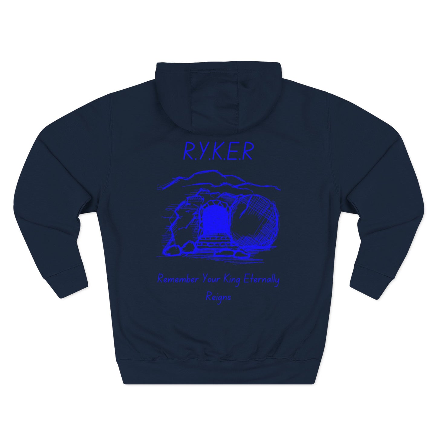 RYKER Christian Blue Letters Hoodie