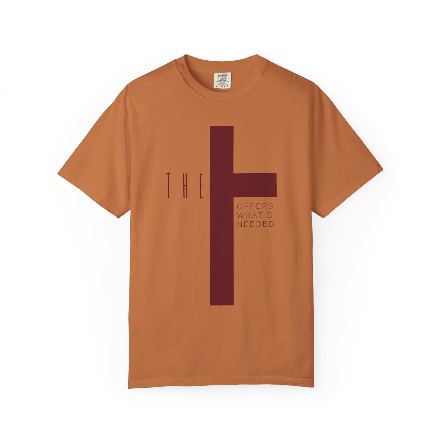 Adult T-Town Christian Marron Letters & Cross
