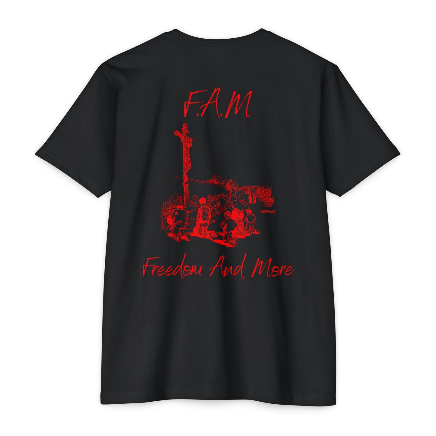 Fam Christian Red Letters & Image Blended
