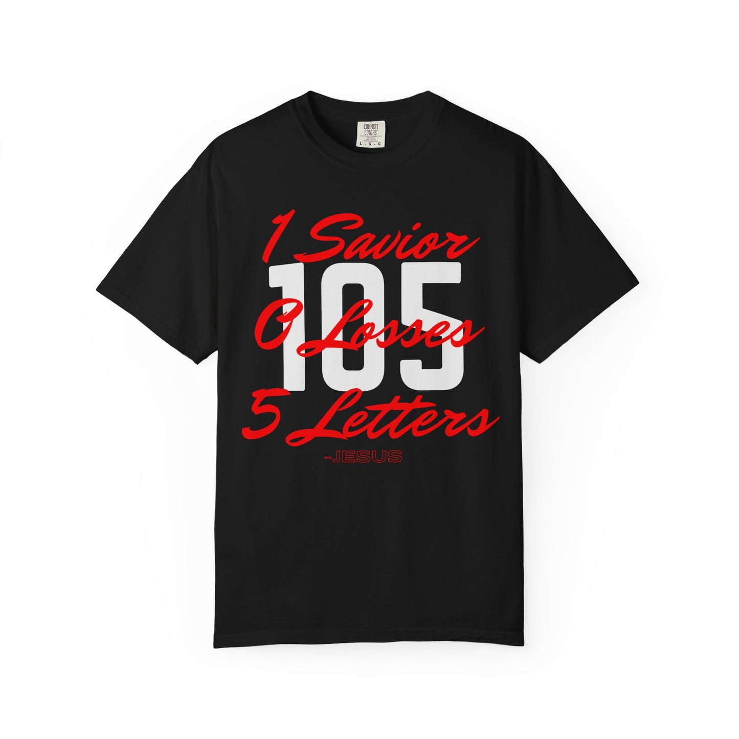 Adult 105 Christian Red and White Letters