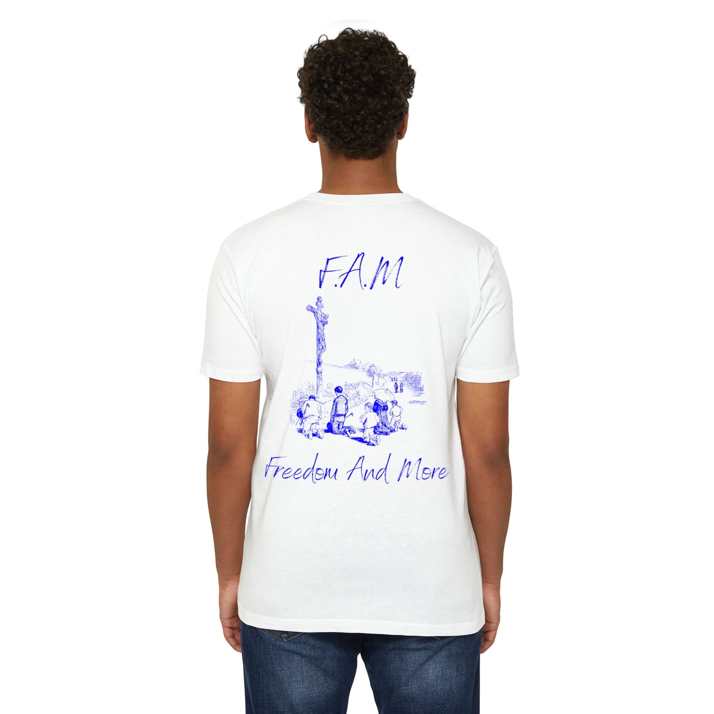 Fam Christian Blue Letters & Image Blended