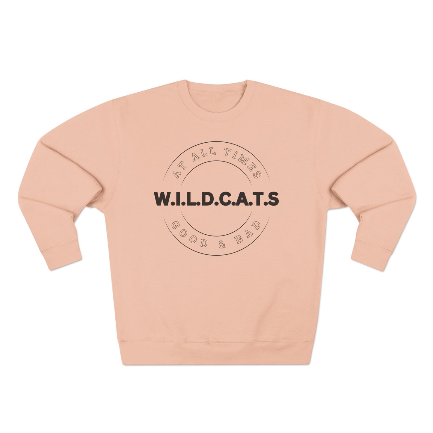 Wildcats Christian Black Letters & Picture Crewneck