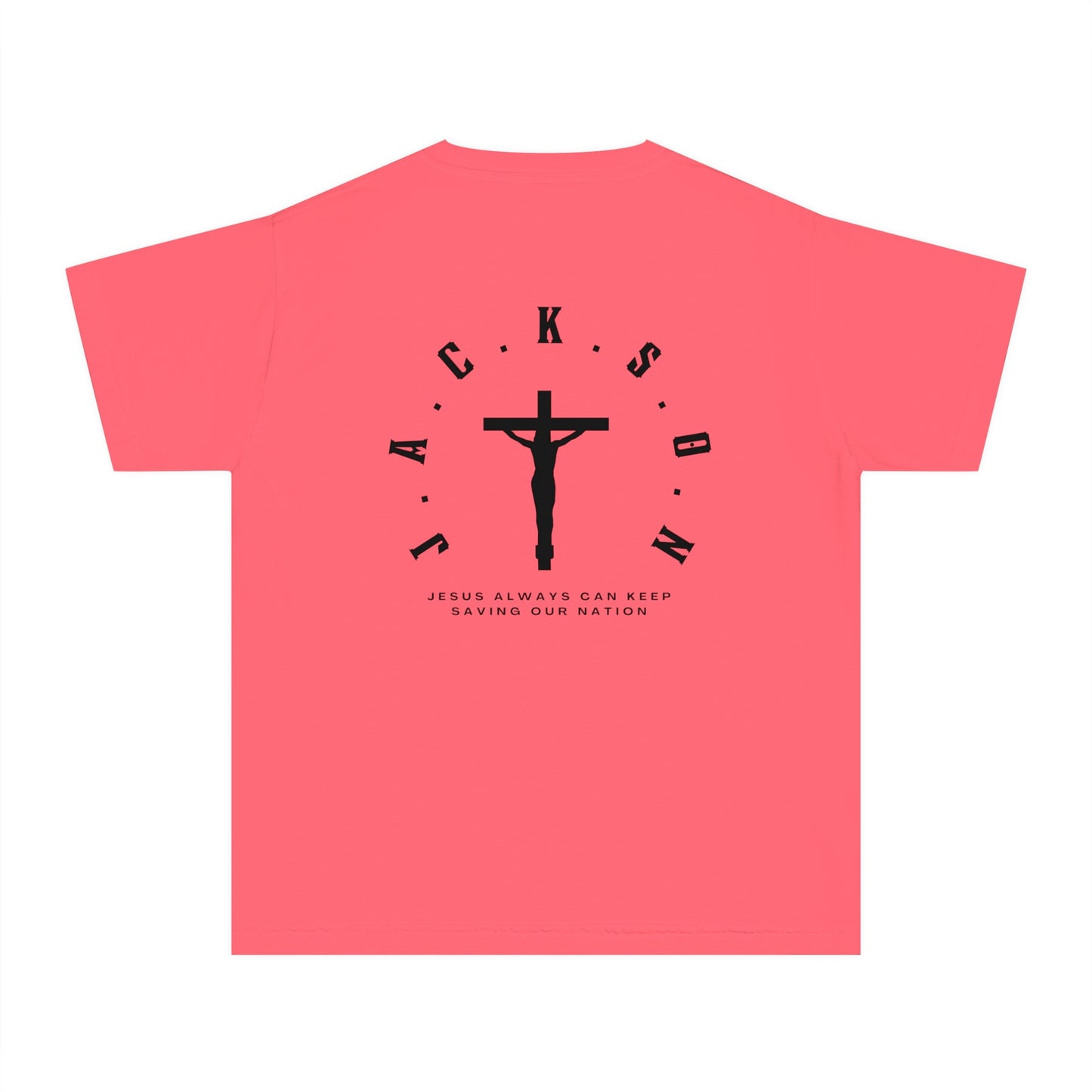 Youth Jackson Believing Christian Black Letters & Cross