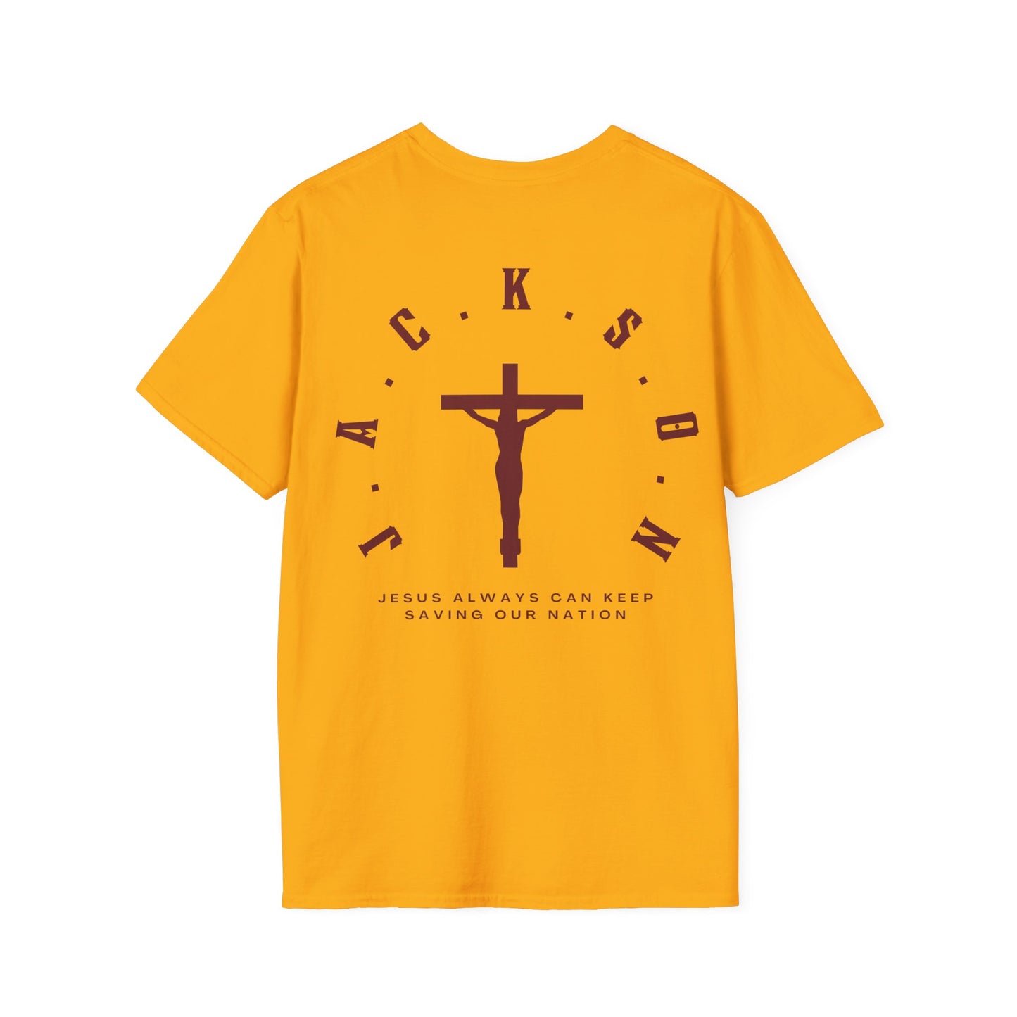 Jackson Believing Christian Marron Letters & Cross