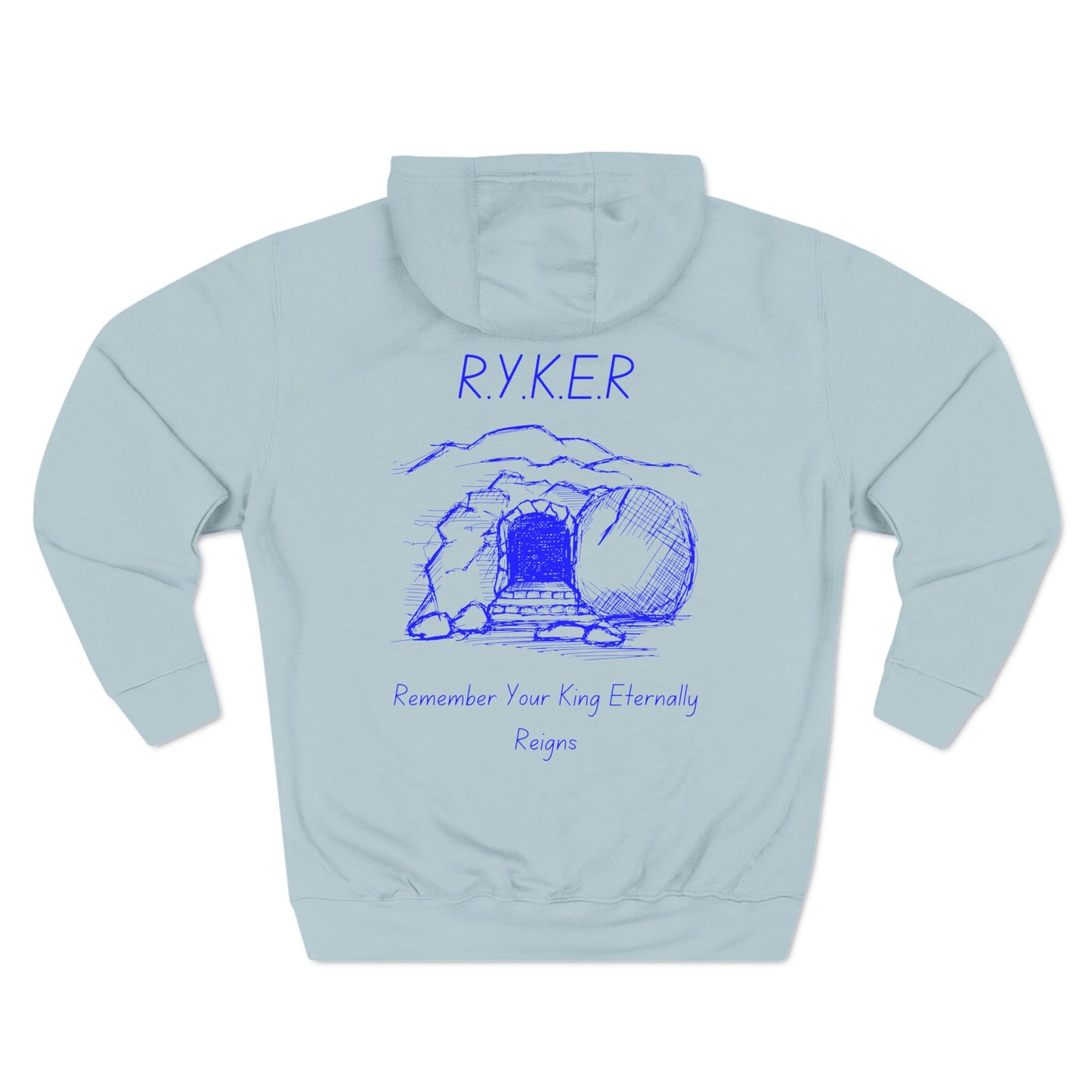 RYKER Christian Blue Letters Hoodie