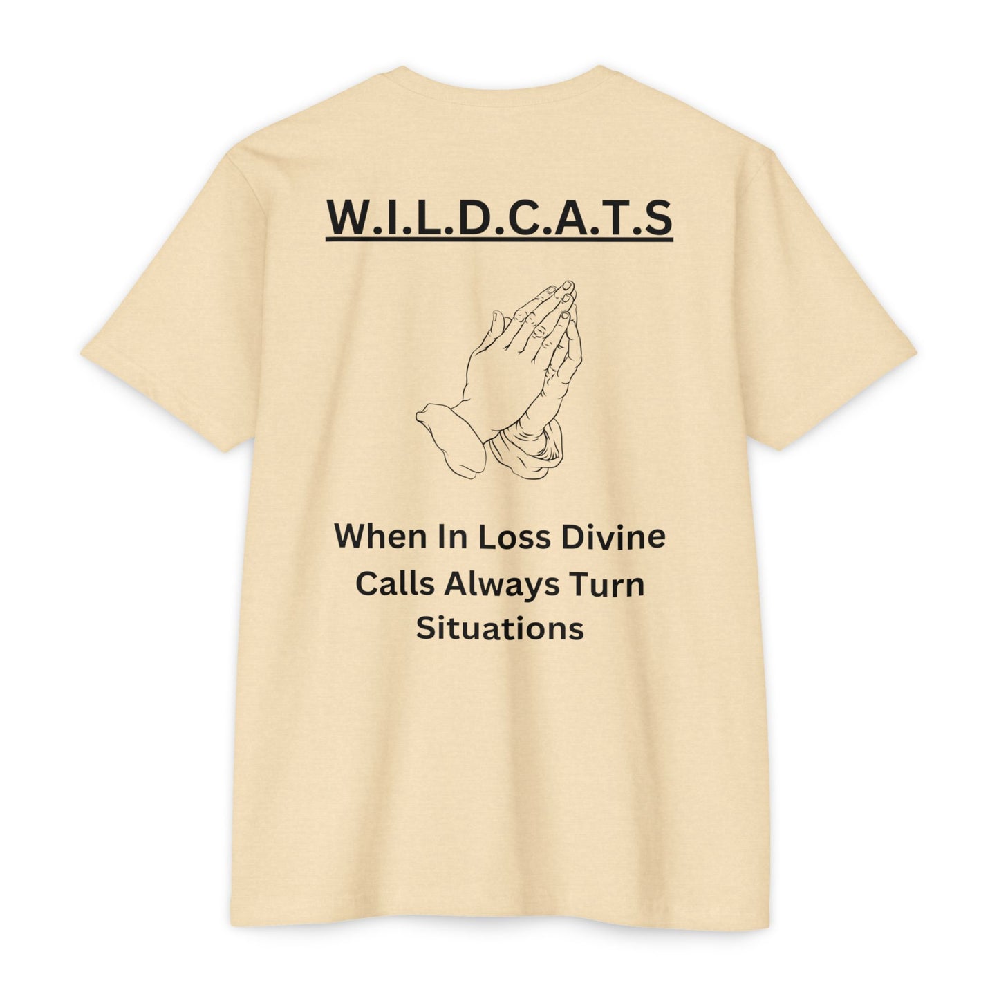 Wildcats Christian Black Letters & Picture