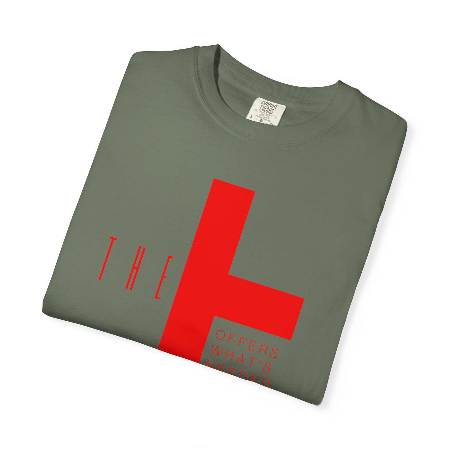 Adult T-Town Christian Red Letters & Cross