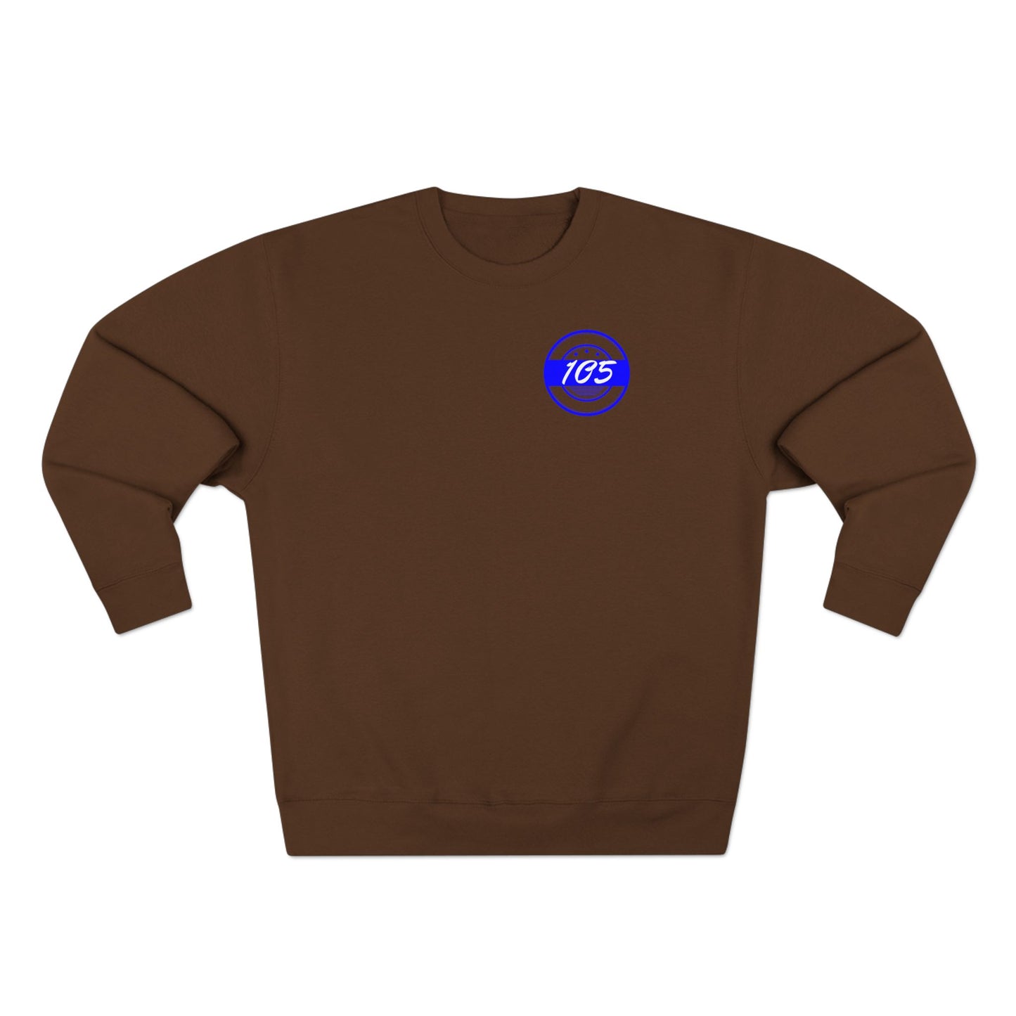 Adult 105 Christian Blue and White Letters Crewneck
