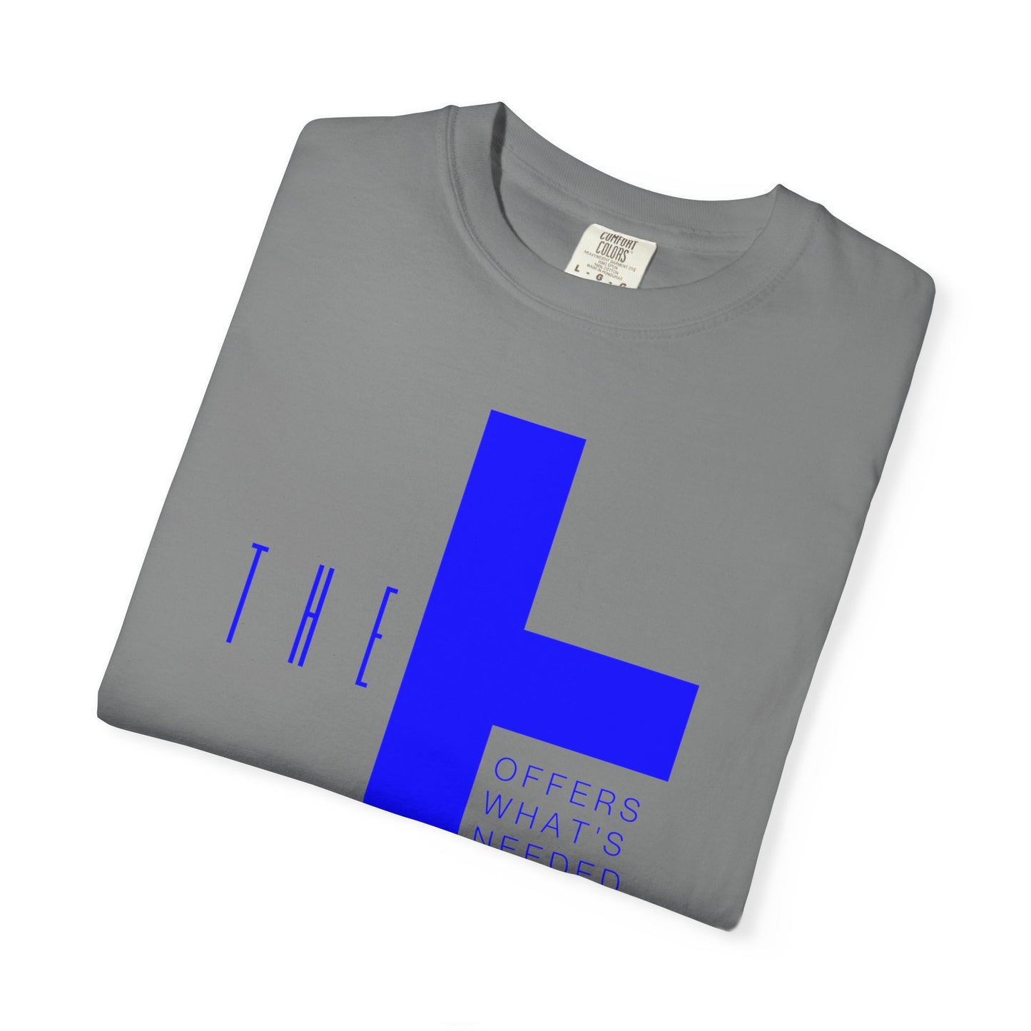 Adult T-Town Christian Blue Letters & Cross