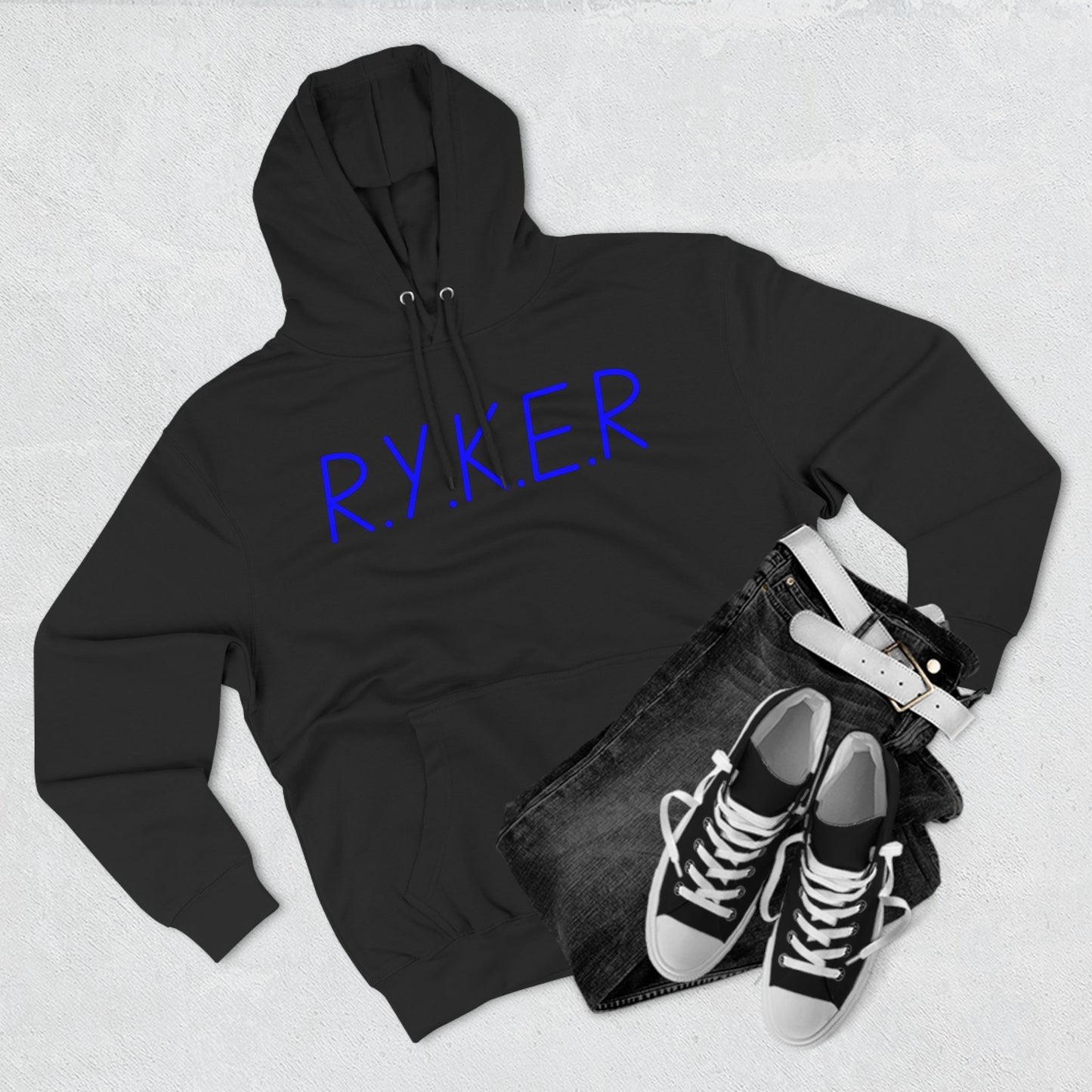 RYKER Christian Blue Letters Hoodie