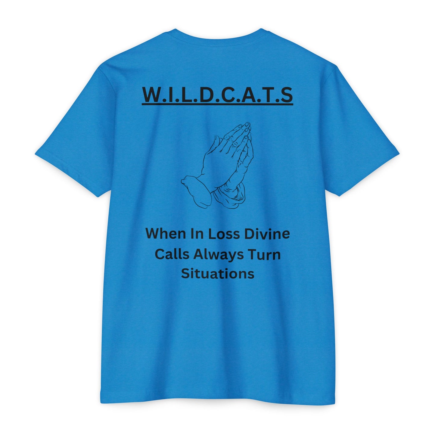 Wildcats Christian Black Letters & Picture
