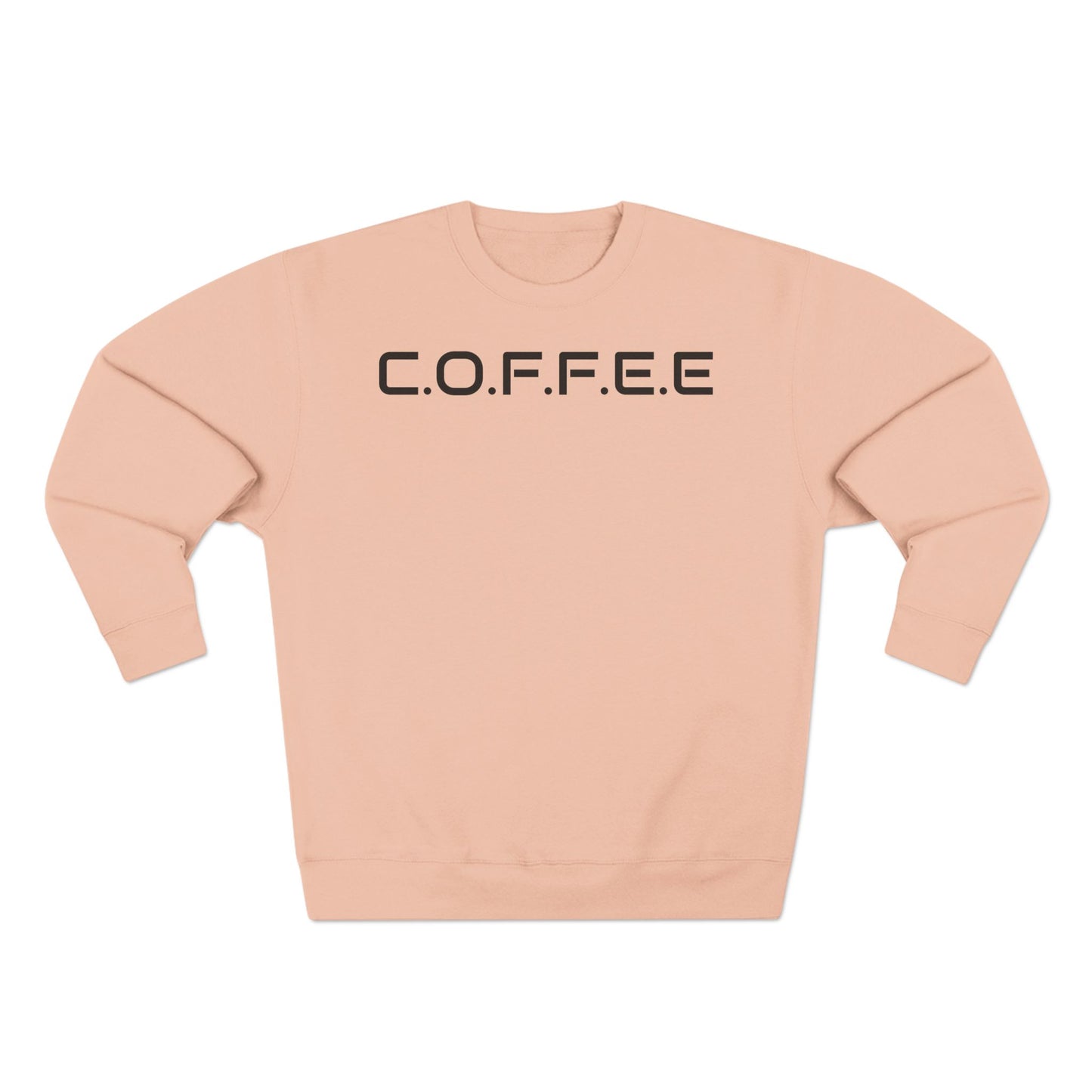 Adult Coffee Christian Black Words Only Crewneck