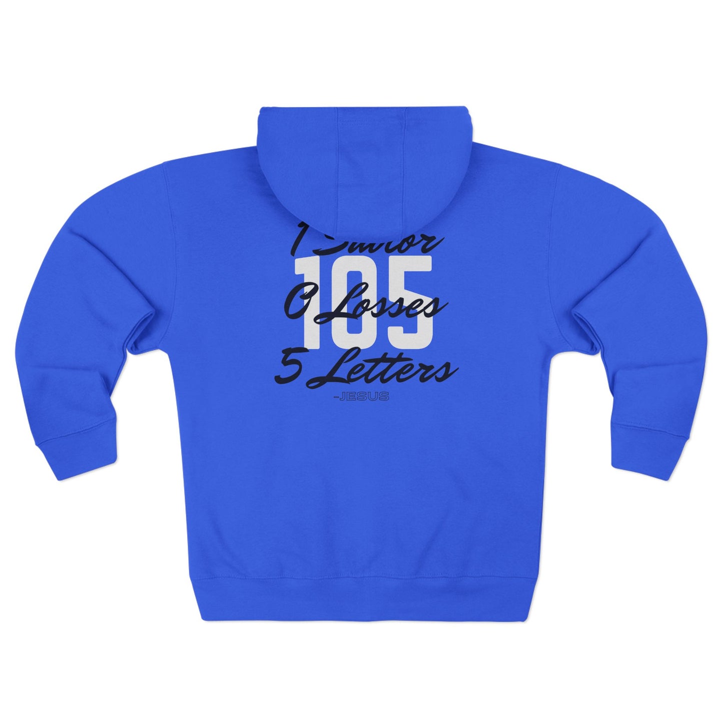 Adult 105 Christian Black and White Letters Hoodie Zipper