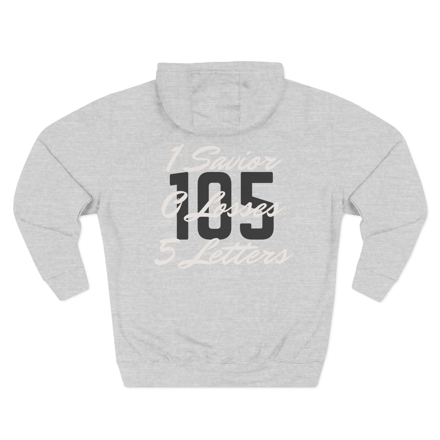 Adult 105 Christian White and Black Letters Hoodie