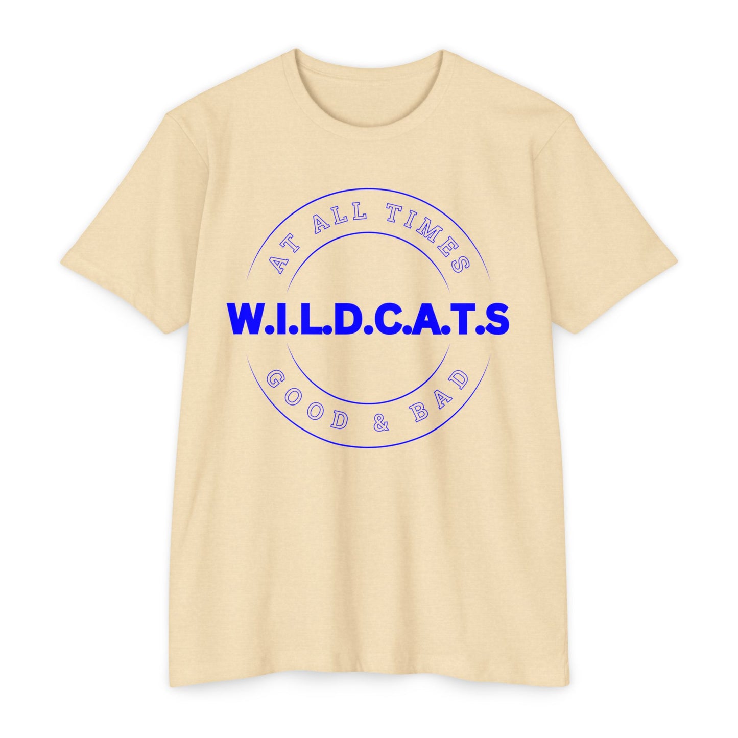 Wildcats Christian Blue Letters & Picture