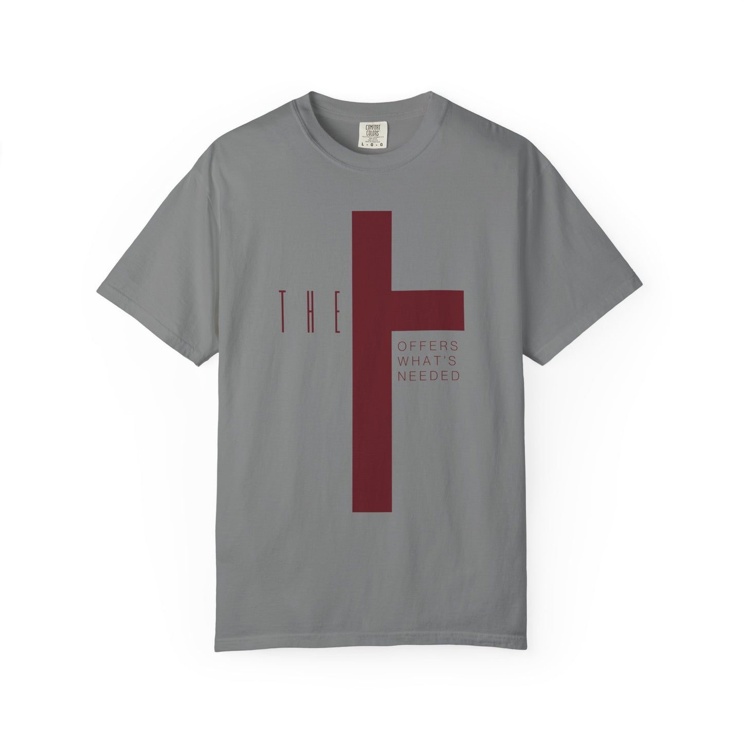 Adult T-Town Christian Marron Letters & Cross