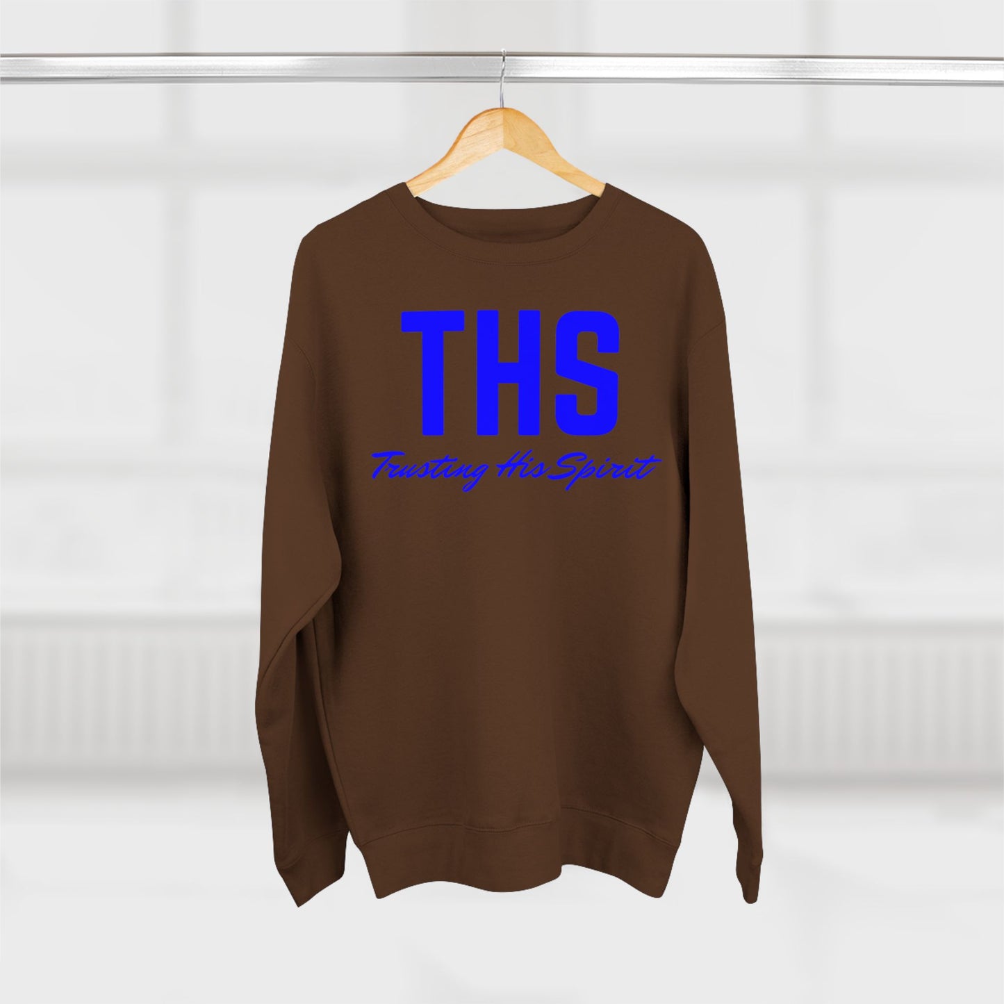Adult THS Christian Blue Letters Crewneck