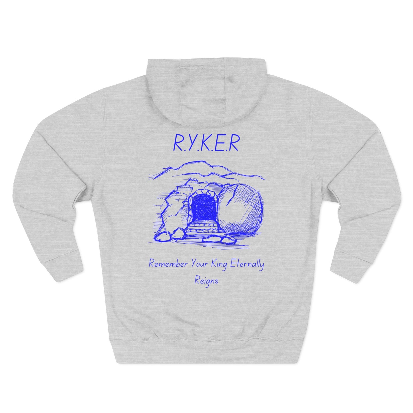 RYKER Christian Blue Letters Hoodie