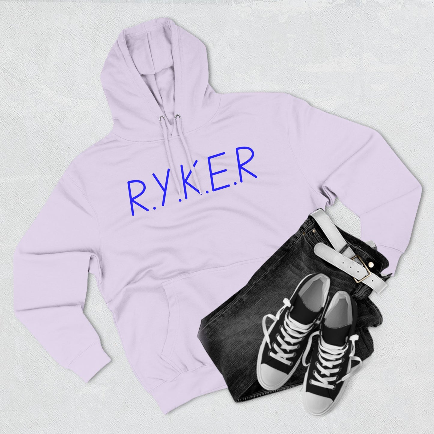 RYKER Christian Blue Letters Hoodie
