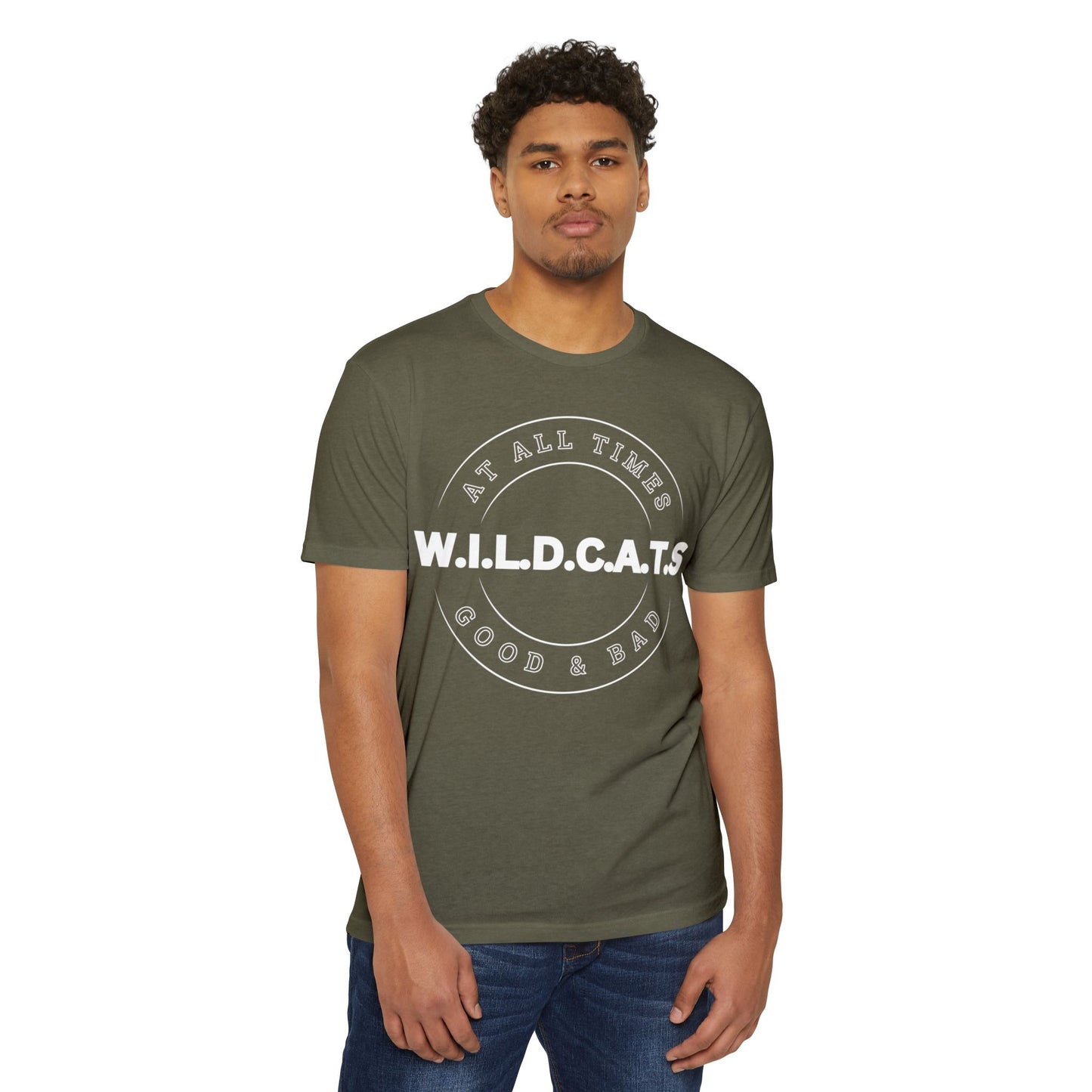 Wildcats Christian White Letters & Picture