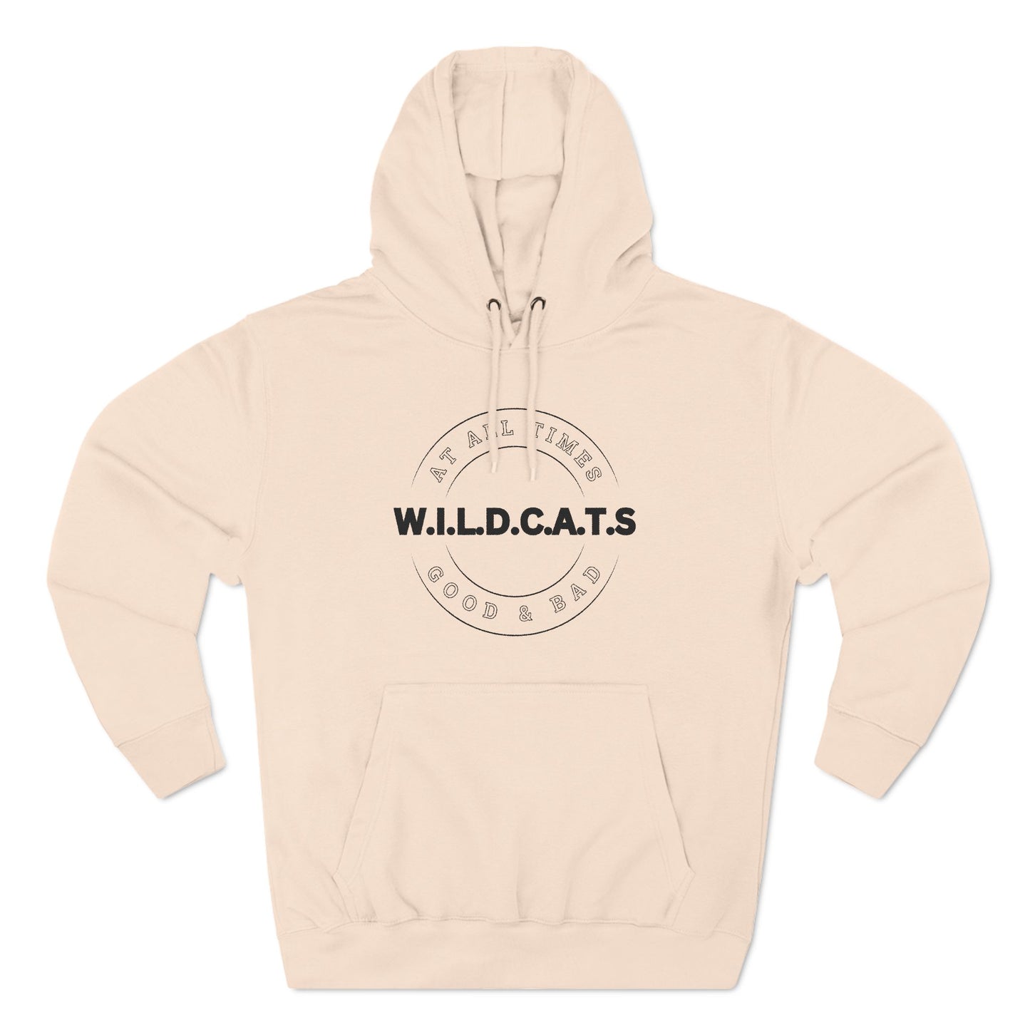 Wildcats Christian Black Letters & Picture Hoodie