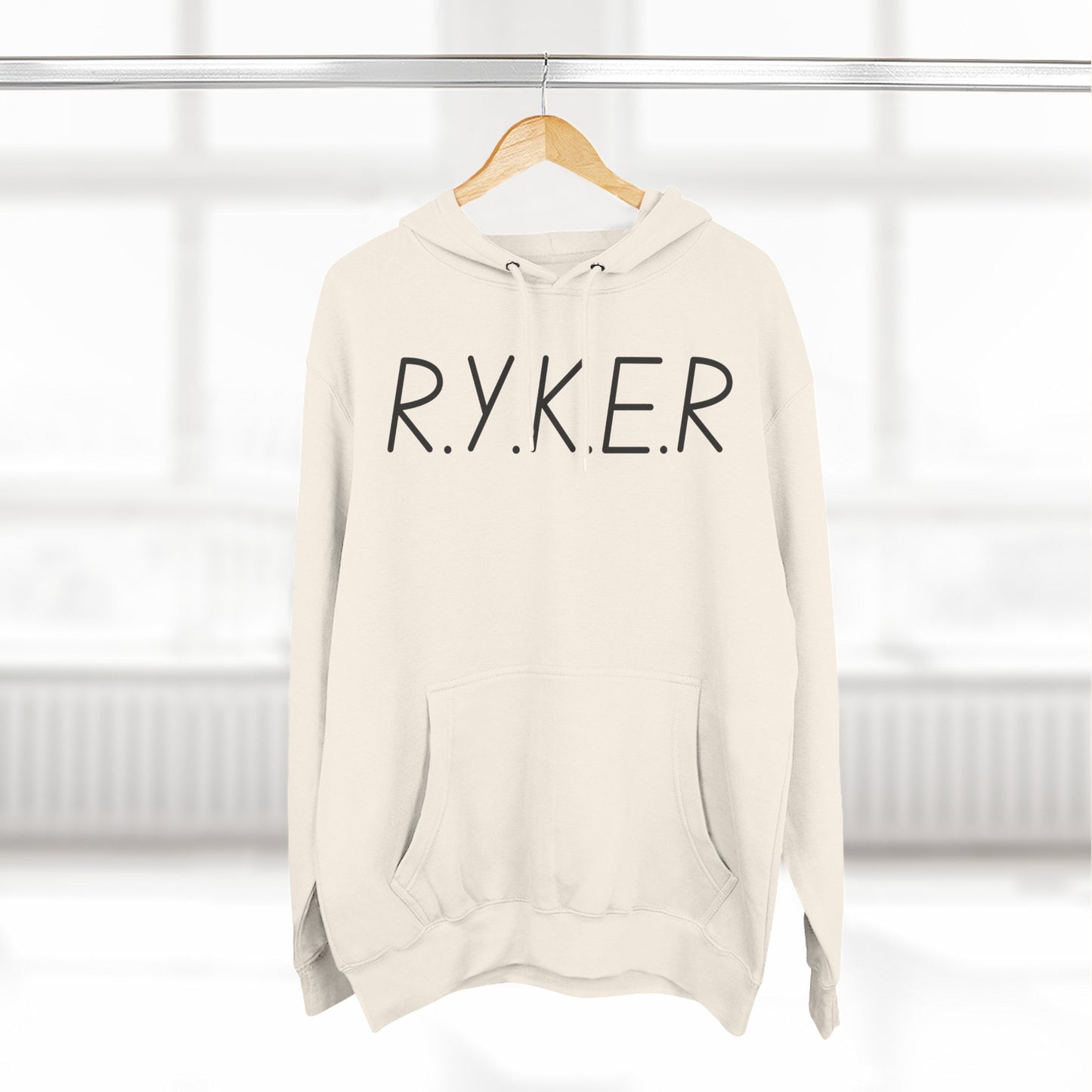 RYKER Christian Black Letters Hoodie