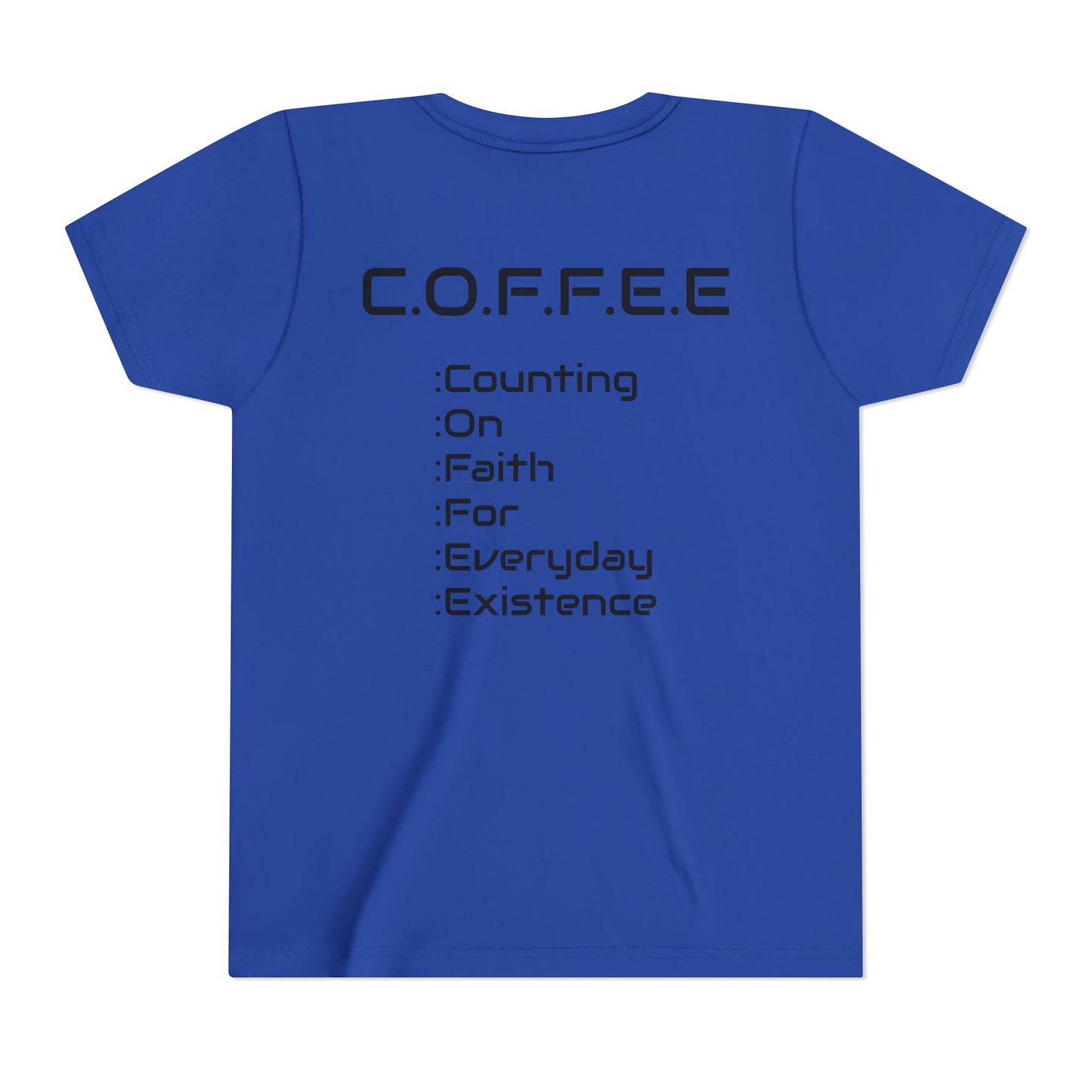 Youth Adult Coffee Christian Black Words Only