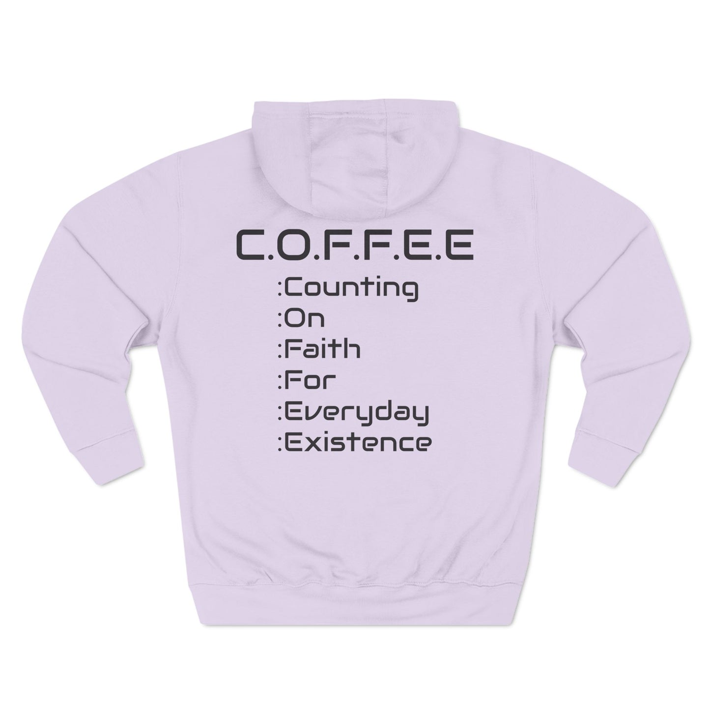 Adult Coffee Christian Black Words Only Hoodie