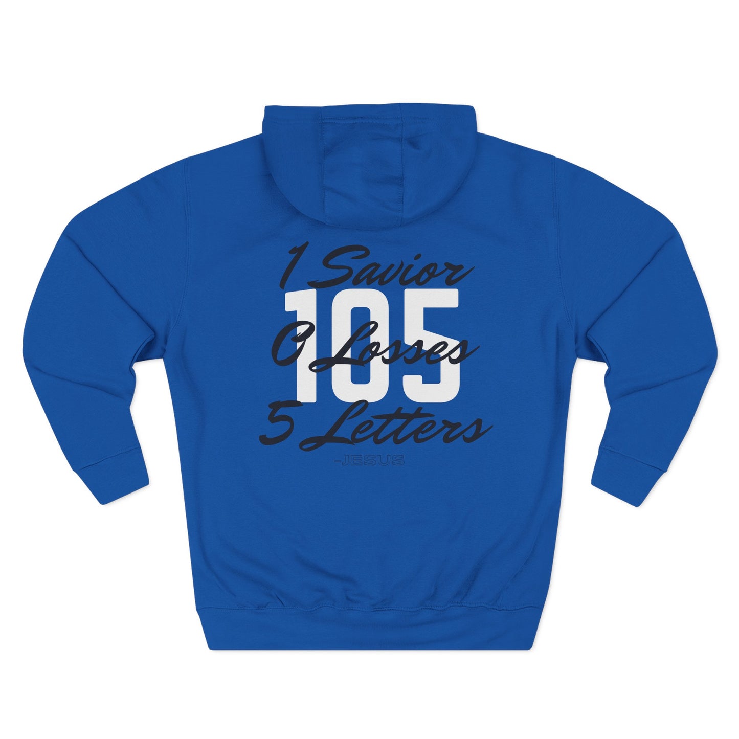 Adult 105 Christian Black and White Letters Hoodie