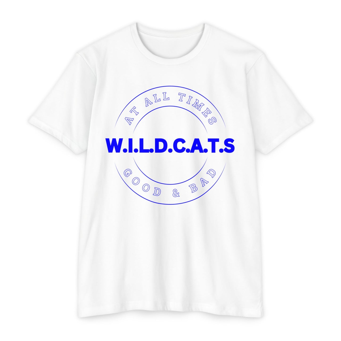 Wildcats Christian Blue Letters & Picture