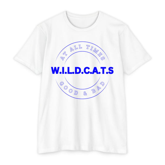 Wildcats Christian Blue Letters & Picture
