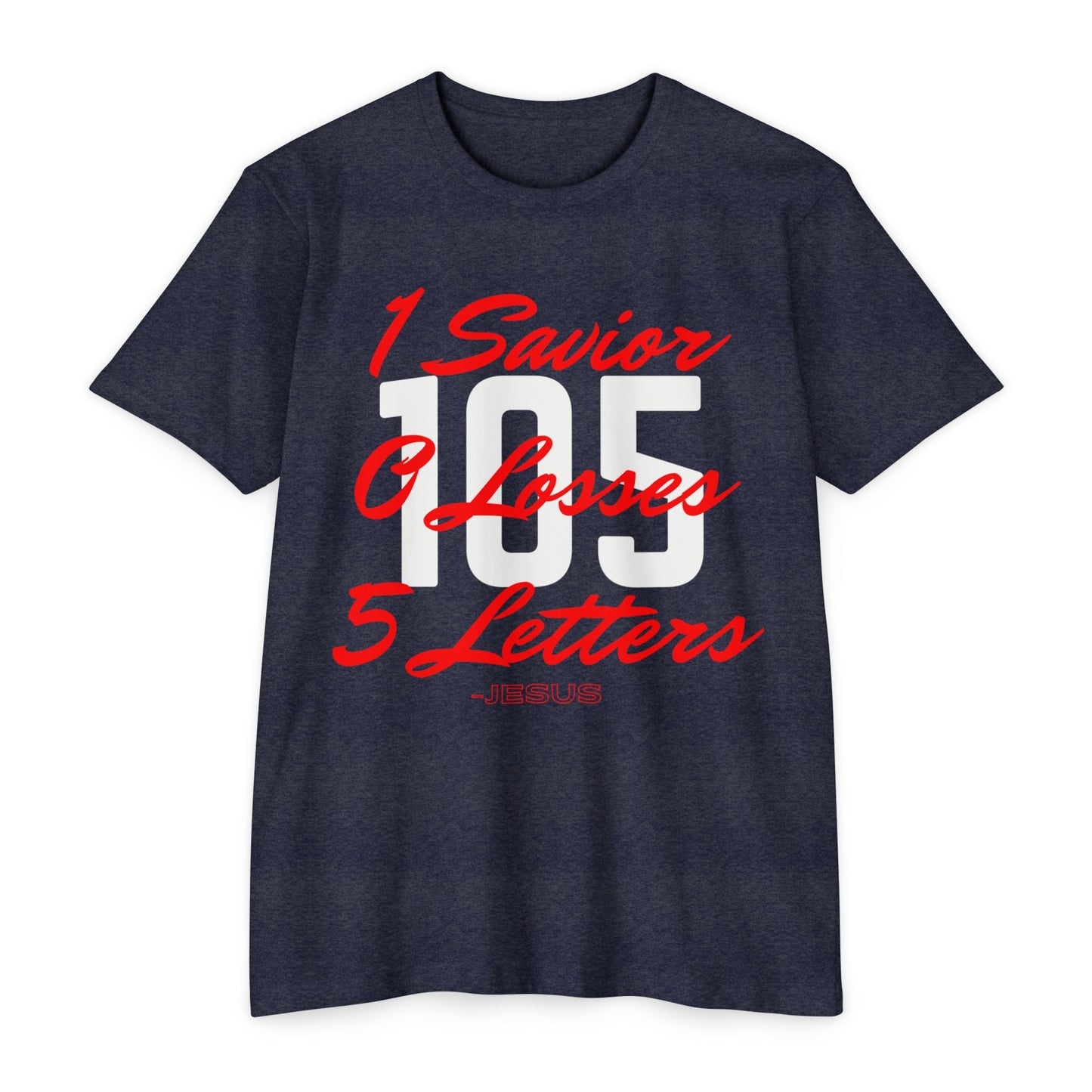 Adult 105 Christian Red and White Letters Blended