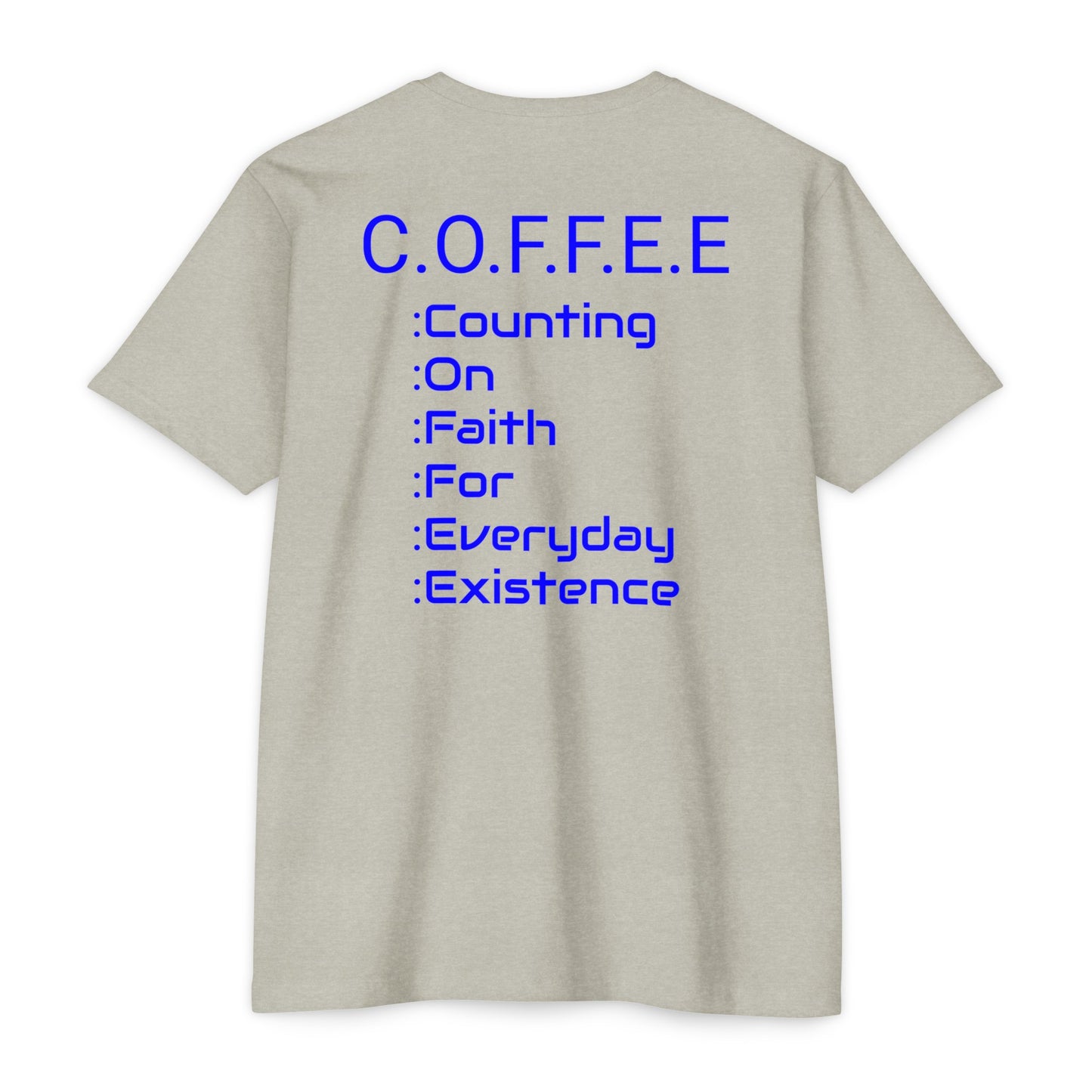 Adult Coffee Christian Blue Words Only Blended