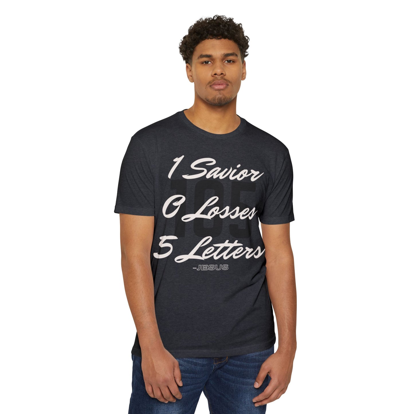 Adult 105 Christian White and Black Letters Blended