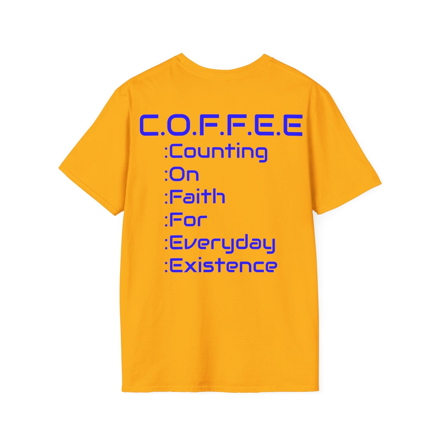 Adult Coffee Christian Blue Words Only