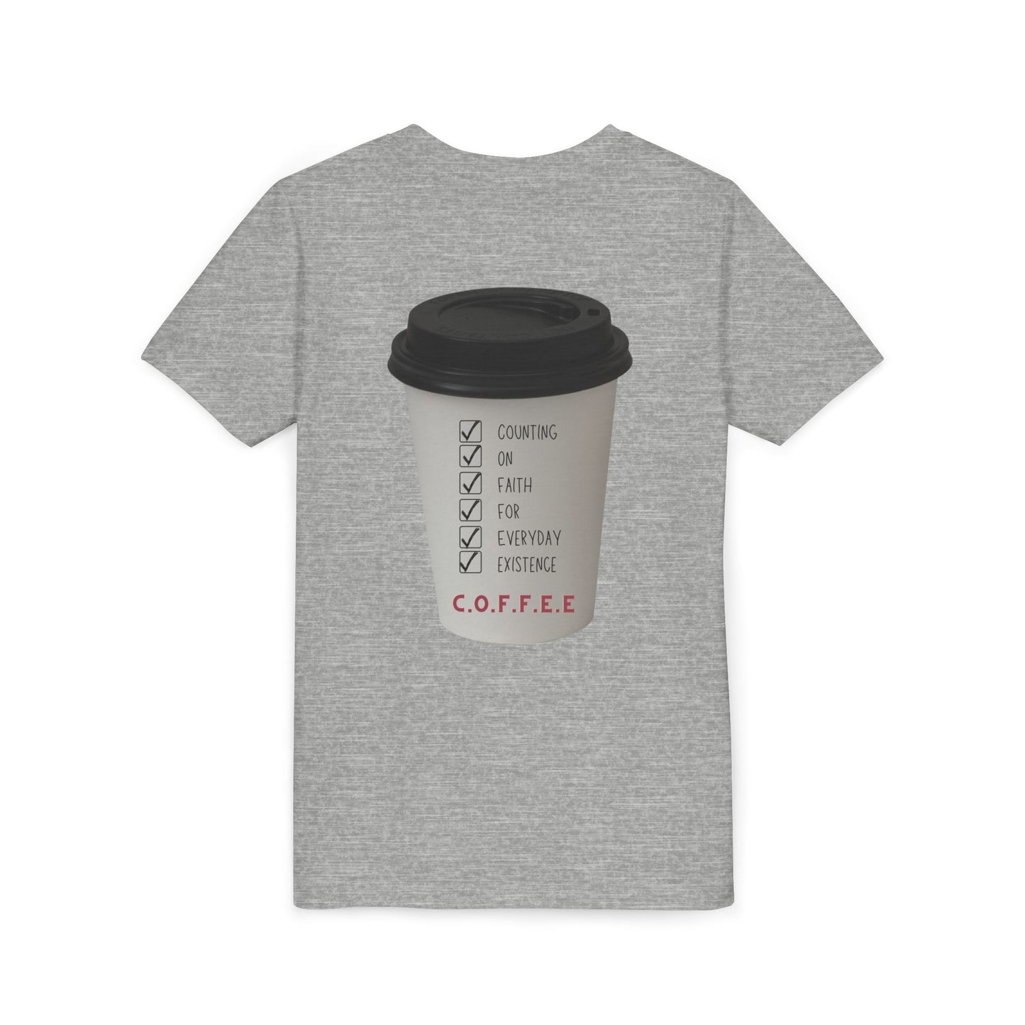 Youth Adult Coffee Christian White Letters & Image
